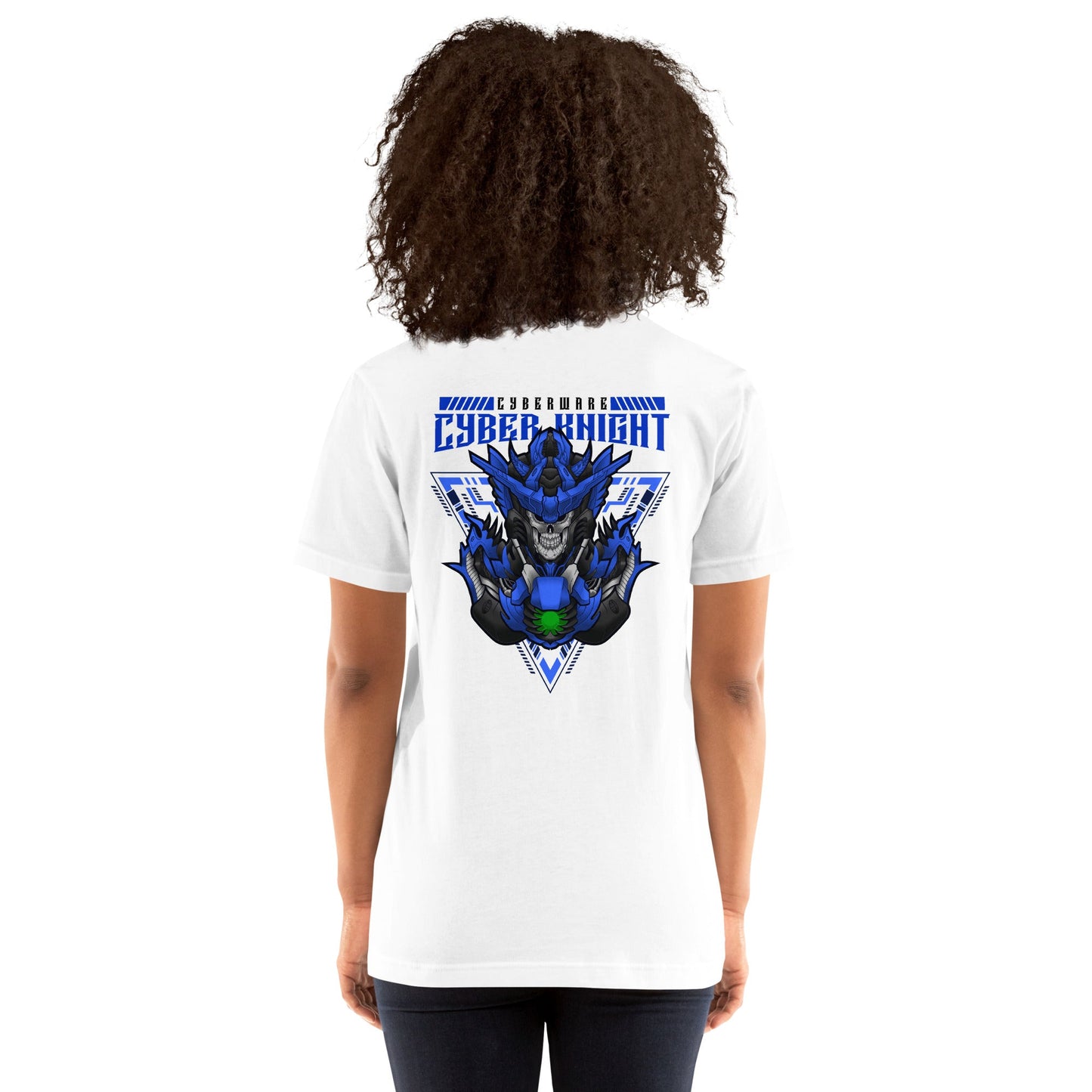 CyberWare Cyber knight - Unisex t-shirt ( Back Print ) by DarkByteGear