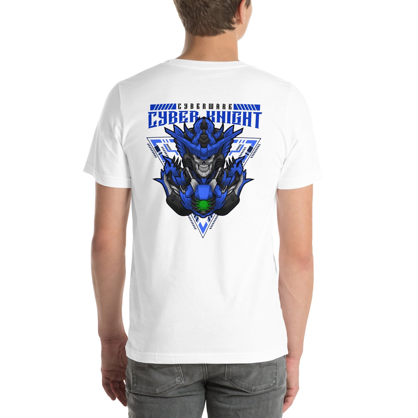 CyberWare Cyber knight - Unisex t-shirt ( Back Print ) by DarkByteGear