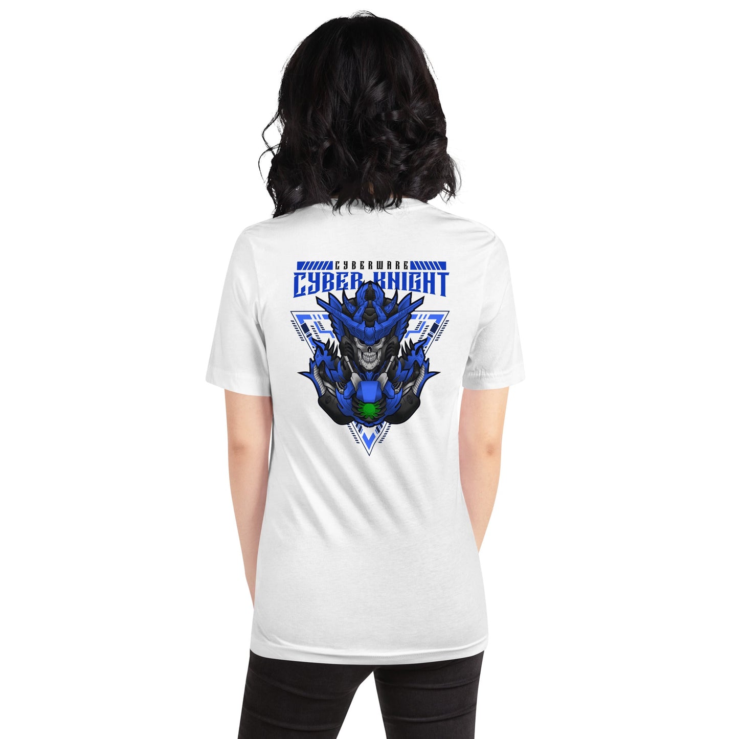 CyberWare Cyber knight - Unisex t-shirt ( Back Print ) by DarkByteGear