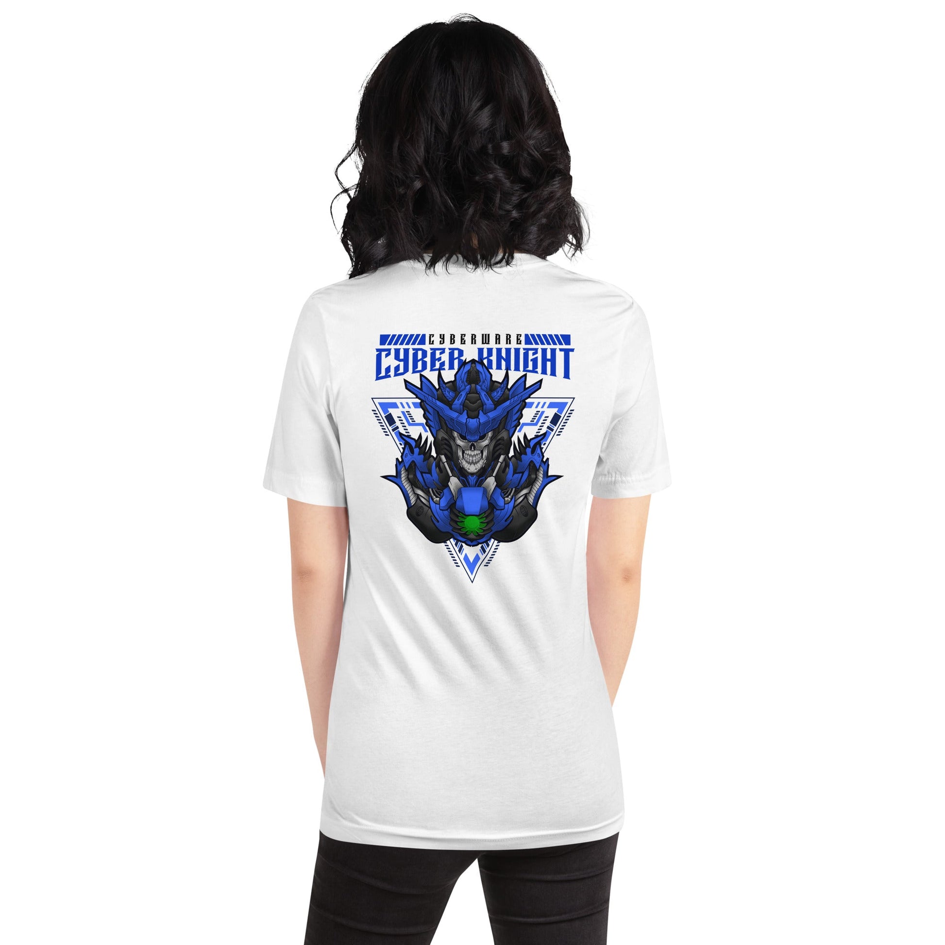 CyberWare Cyber knight - Unisex t-shirt ( Back Print ) by DarkByteGear
