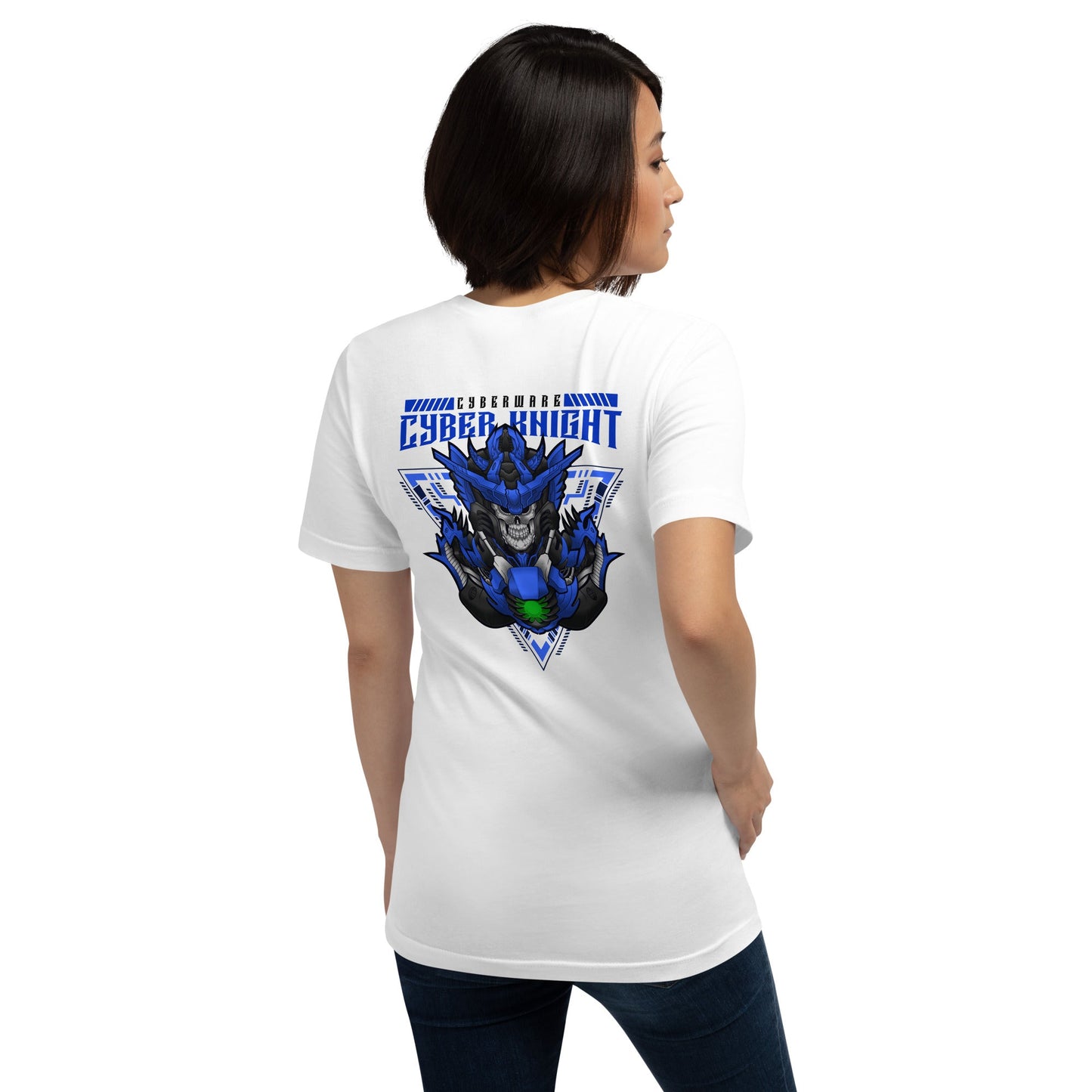 CyberWare Cyber knight - Unisex t-shirt ( Back Print ) by DarkByteGear