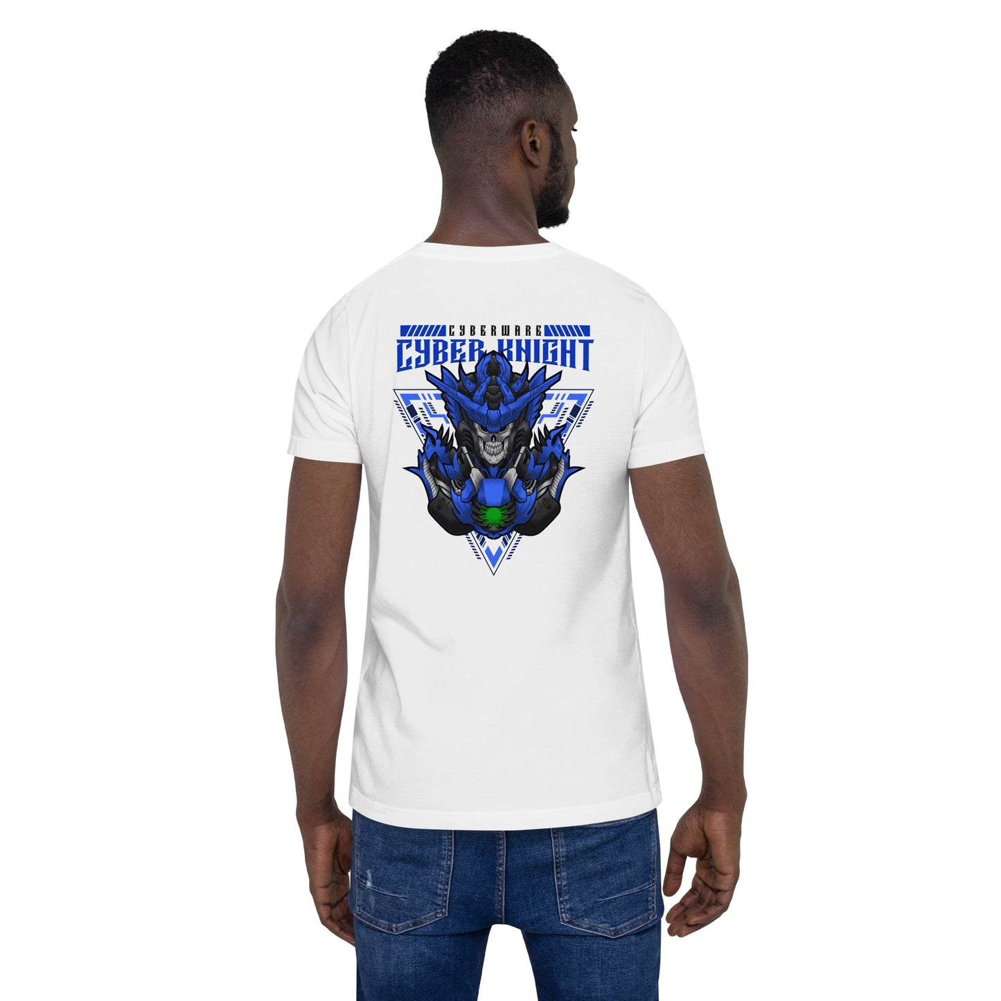 CyberWare Cyber knight - Unisex t-shirt ( Back Print ) by DarkByteGear