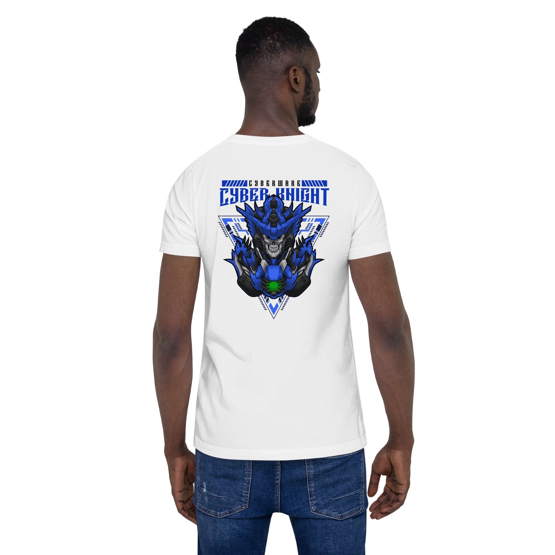 CyberWare Cyber knight - Unisex t-shirt ( Back Print ) by DarkByteGear