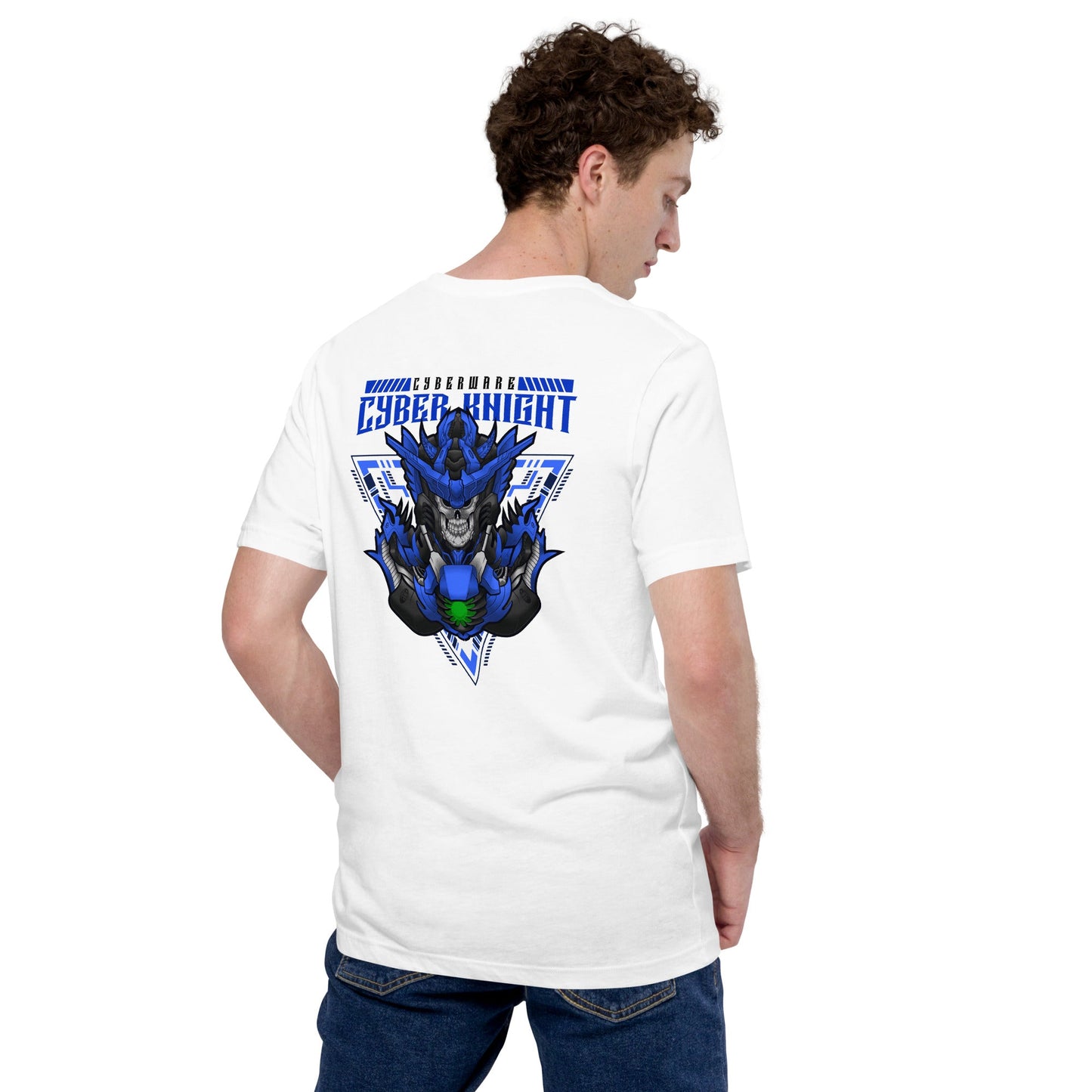 CyberWare Cyber knight - Unisex t-shirt ( Back Print ) by DarkByteGear
