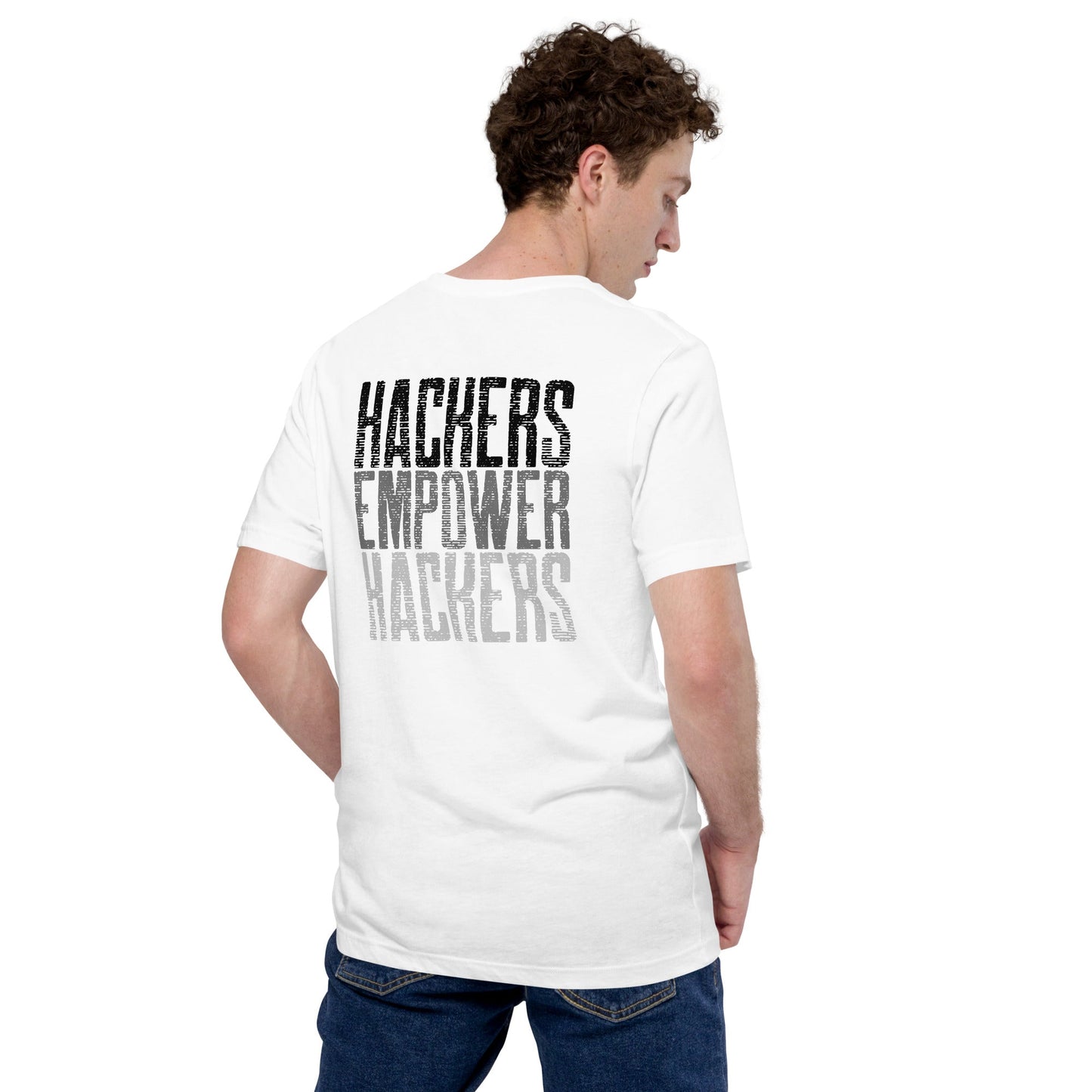 Hackers Empower Hackers V1 - Unisex t-shirt ( Back Print ) by DarkByteGear