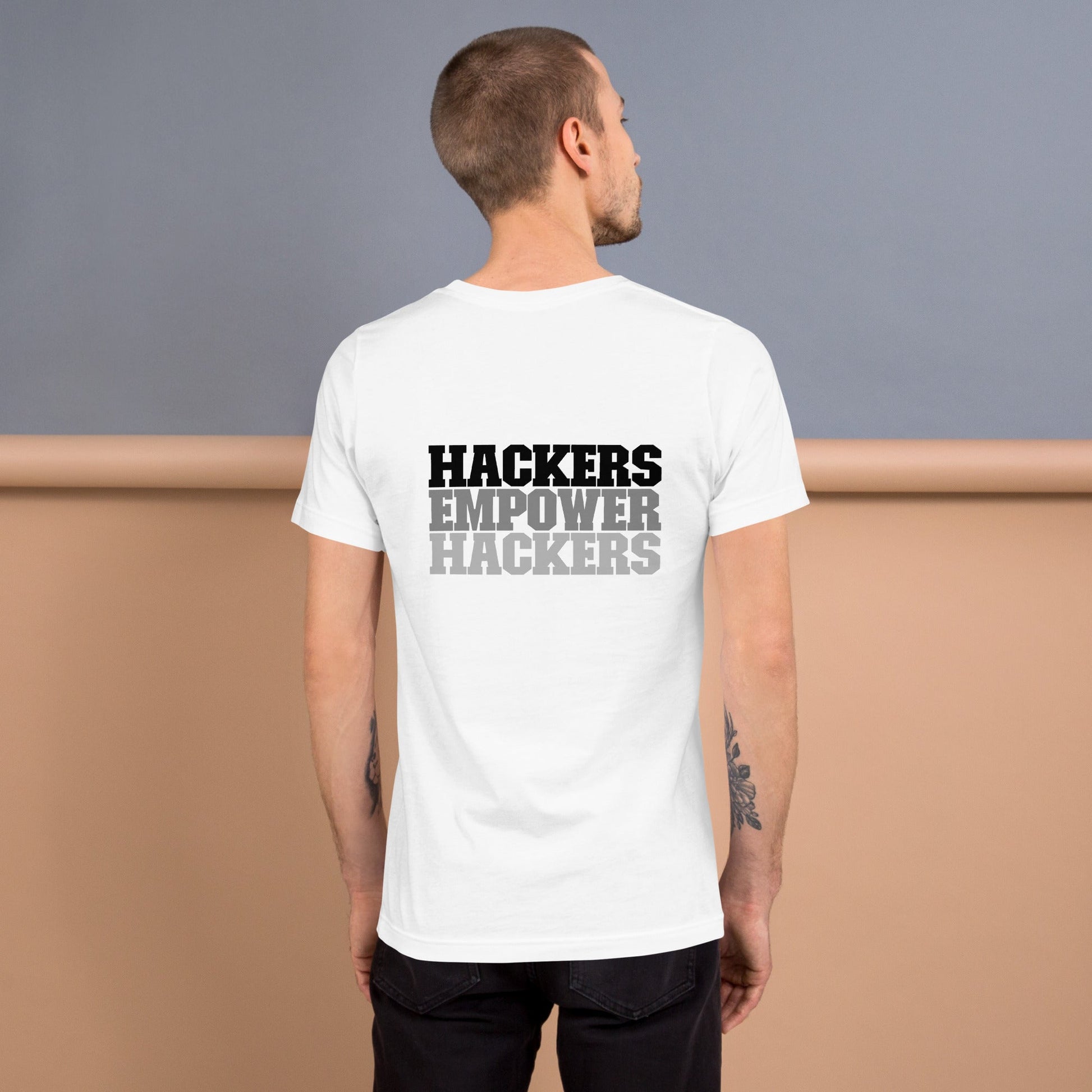 Hackers Empower Hackers V2 - Unisex t-shirt ( Back Print ) by DarkByteGear