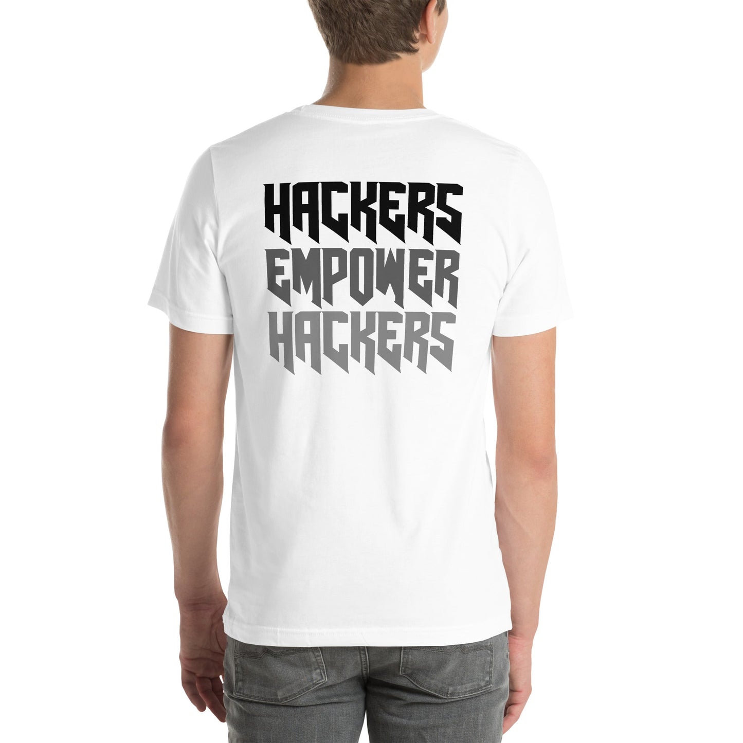 Hackers Empower Hackers V4 - Unisex t-shirt ( Back Print ) by DarkByteGear