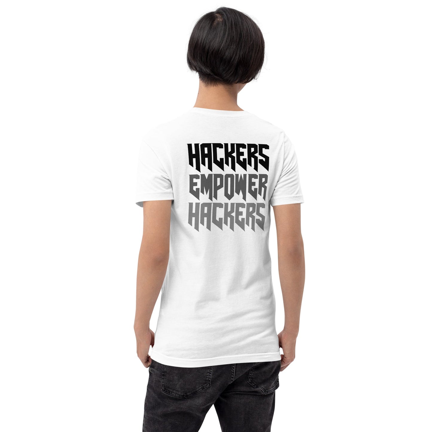 Hackers Empower Hackers V4 - Unisex t-shirt ( Back Print ) by DarkByteGear