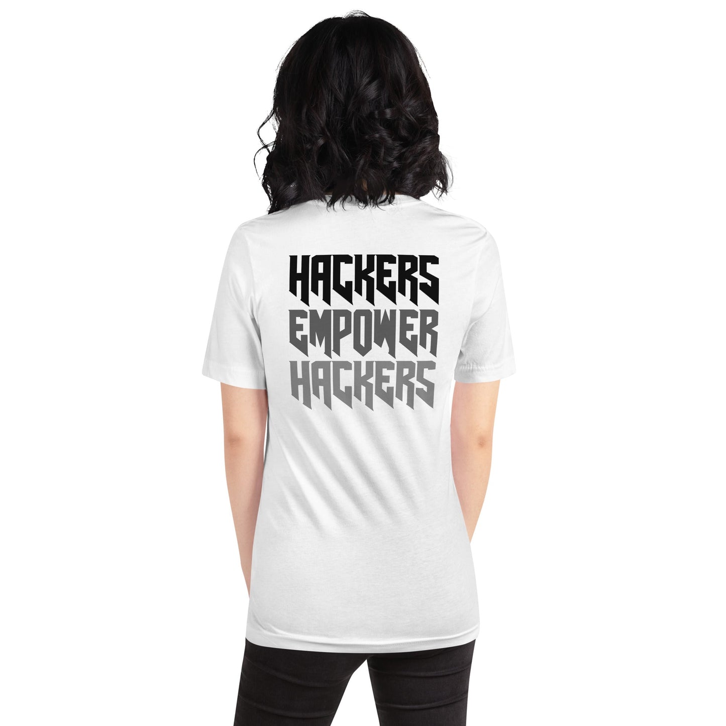 Hackers Empower Hackers V4 - Unisex t-shirt ( Back Print ) by DarkByteGear