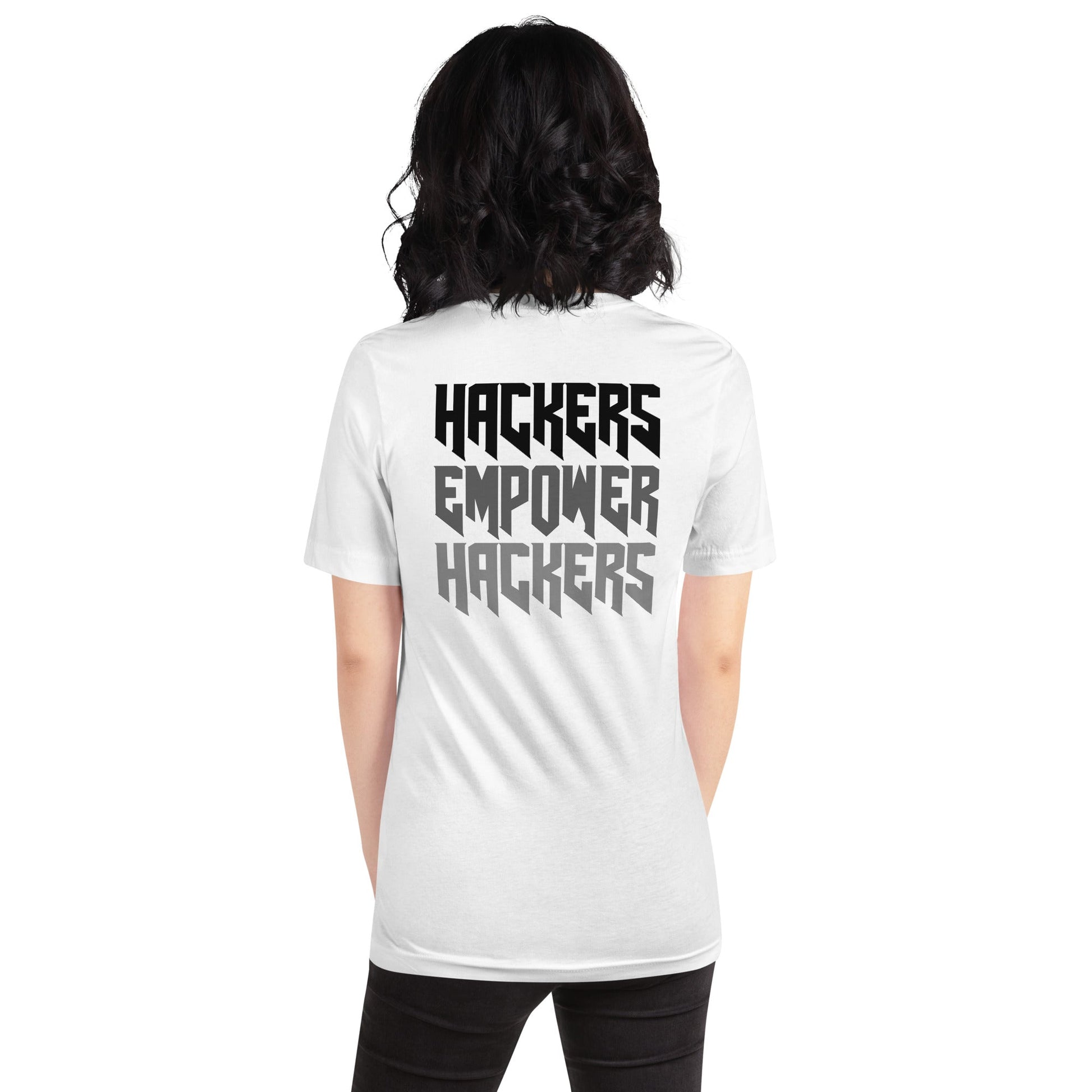 Hackers Empower Hackers V4 - Unisex t-shirt ( Back Print ) by DarkByteGear