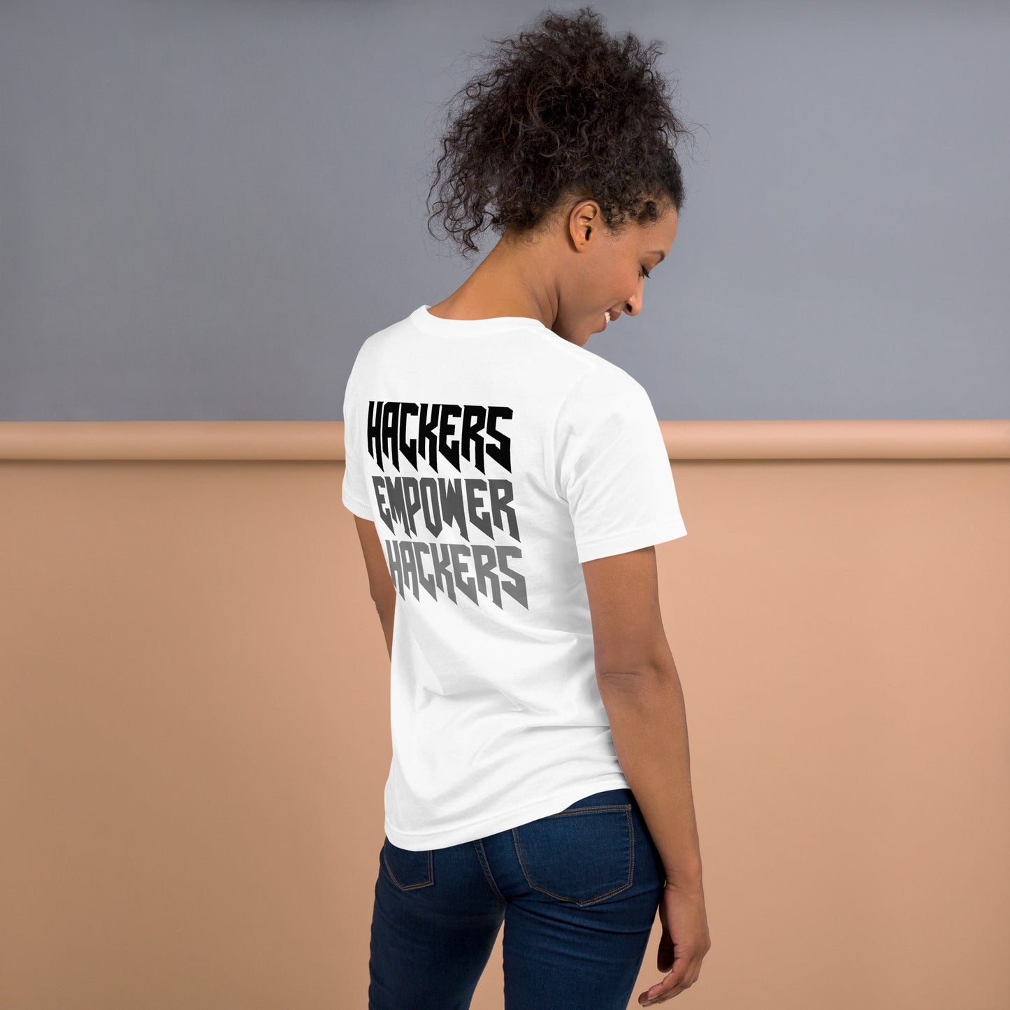 Hackers Empower Hackers V4 - Unisex t-shirt ( Back Print ) by DarkByteGear