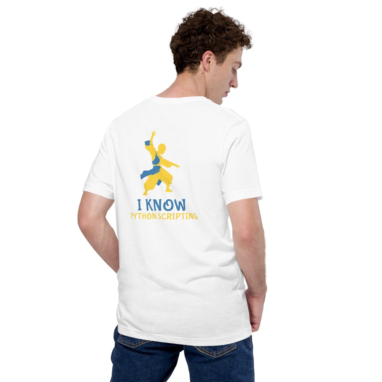 I Know Python Scripting - Unisex t-shirt ( Back Print ) by DarkByteGear