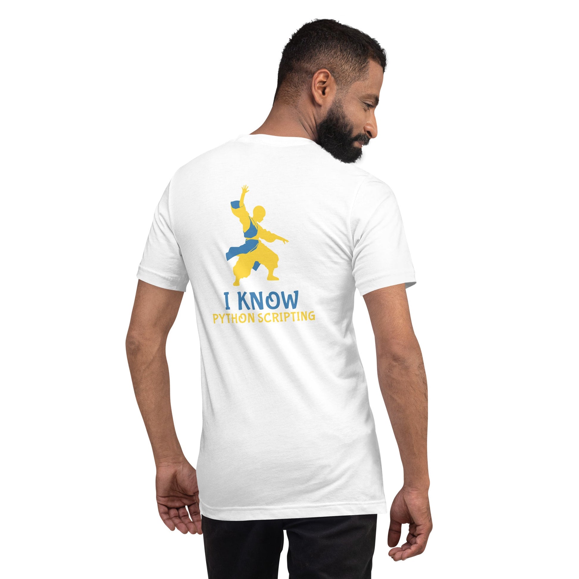 I Know Python Scripting - Unisex t-shirt ( Back Print ) by DarkByteGear