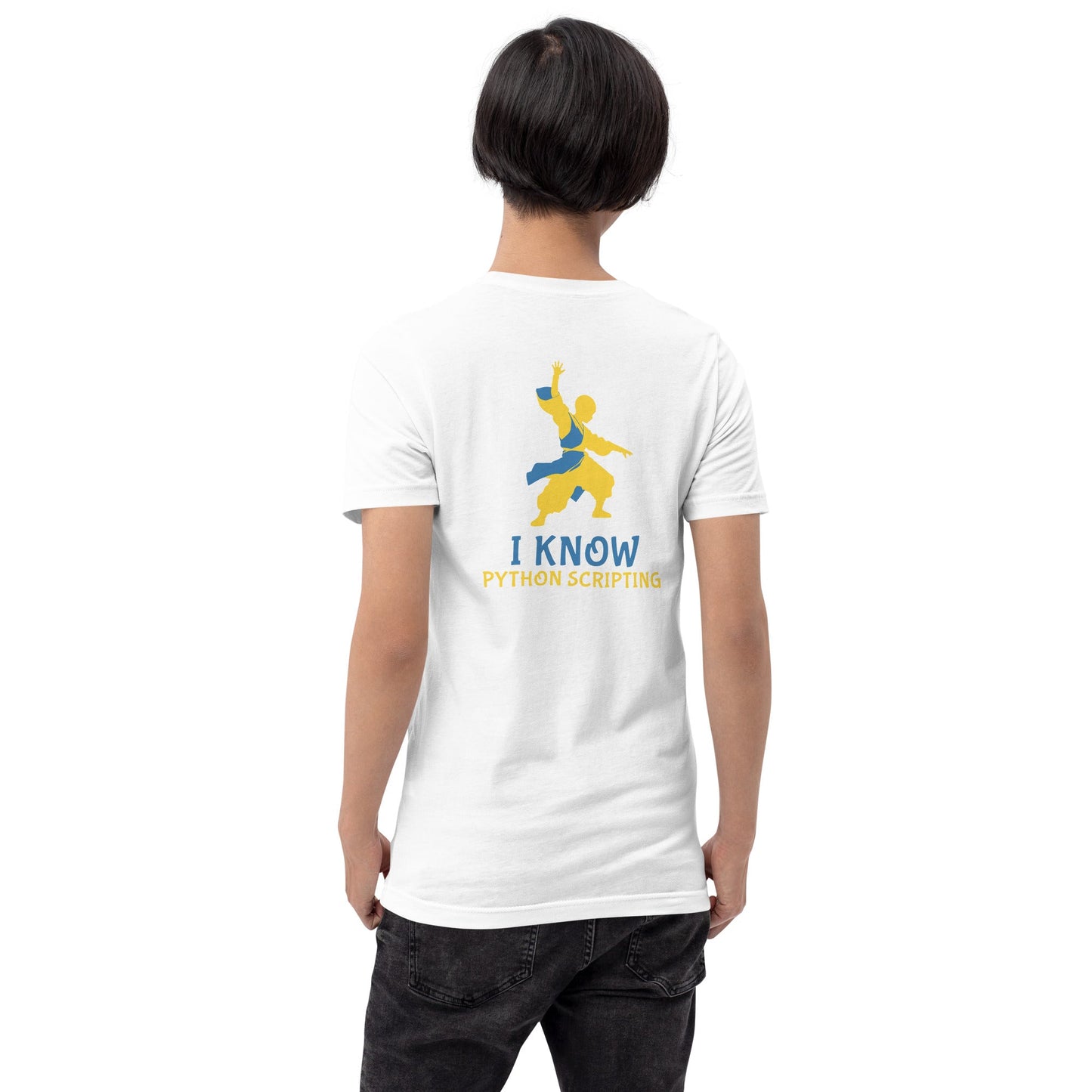 I Know Python Scripting - Unisex t-shirt ( Back Print ) by DarkByteGear