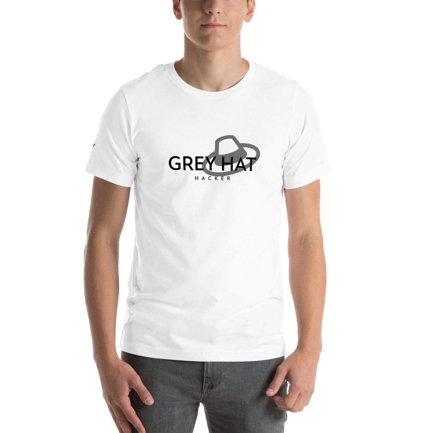 Grey Hat Hacker - Short-Sleeve Unisex T-Shirt by DarkByteGear