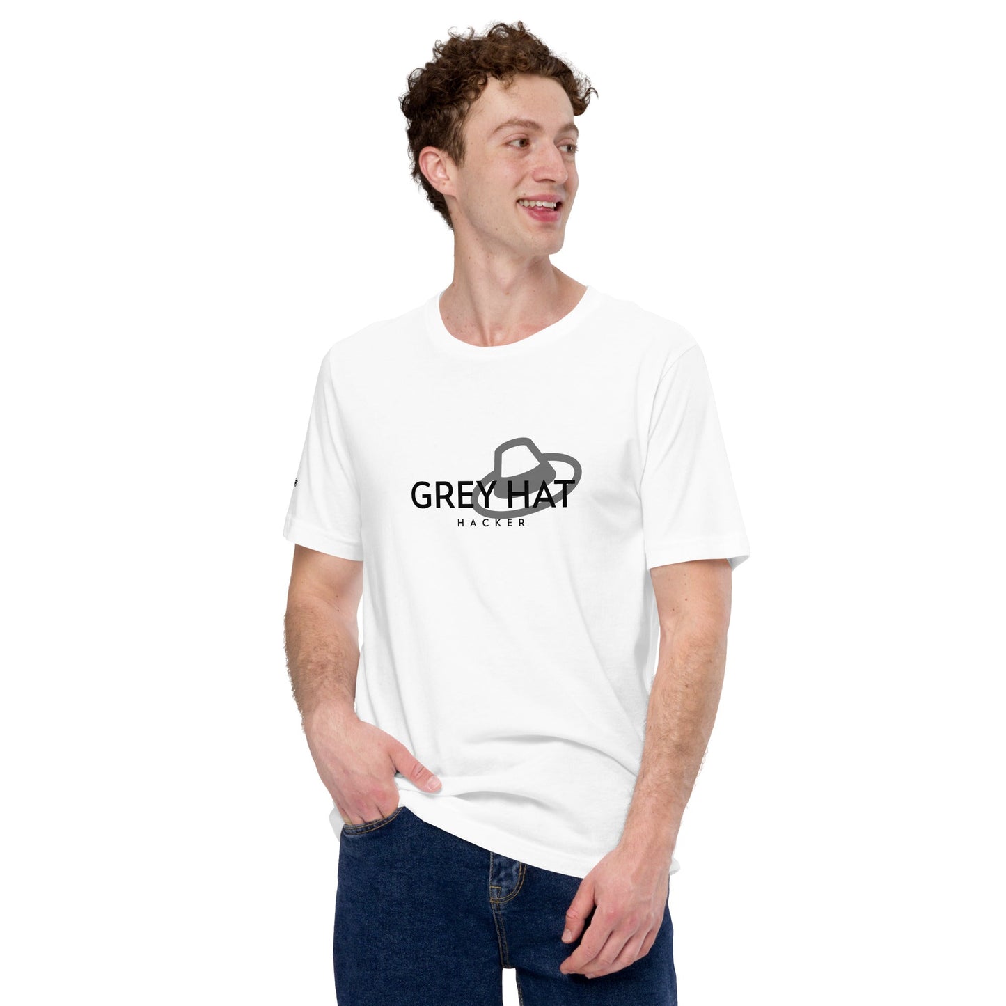 Grey Hat Hacker - Short-Sleeve Unisex T-Shirt by DarkByteGear