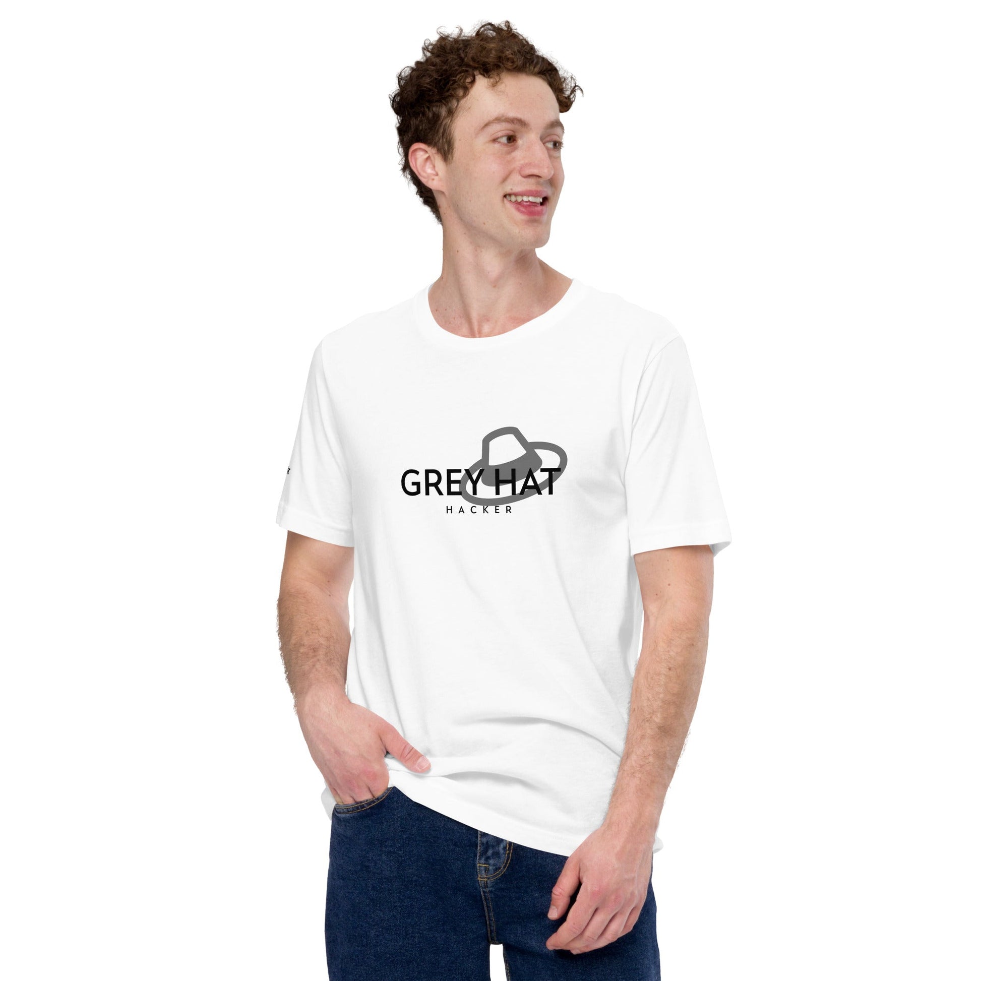 Grey Hat Hacker - Short-Sleeve Unisex T-Shirt by DarkByteGear