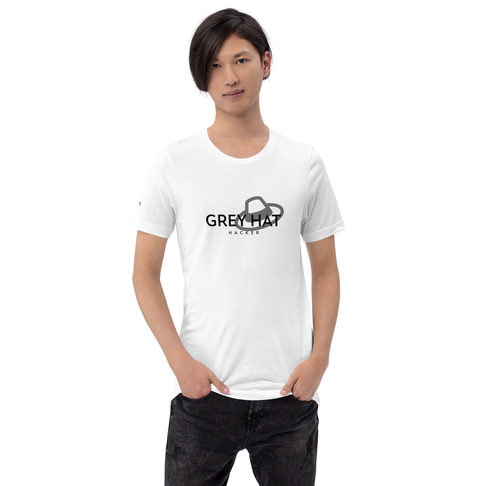 Grey Hat Hacker - Short-Sleeve Unisex T-Shirt by DarkByteGear
