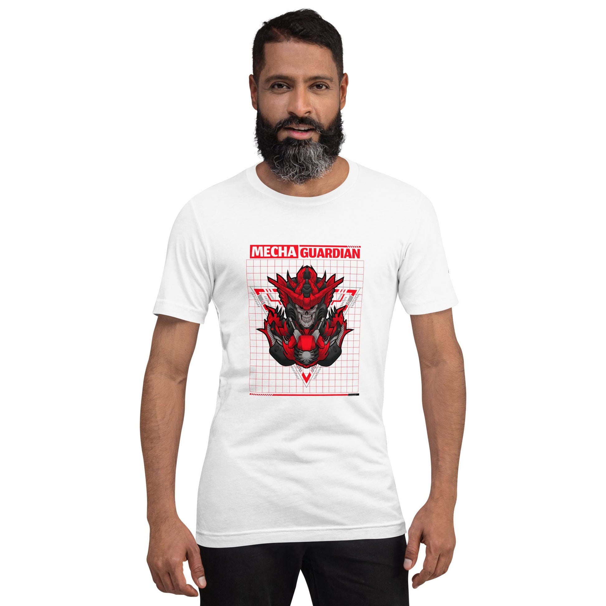 Red Mecha Guardian - Unisex t-shirt by DarkByteGear