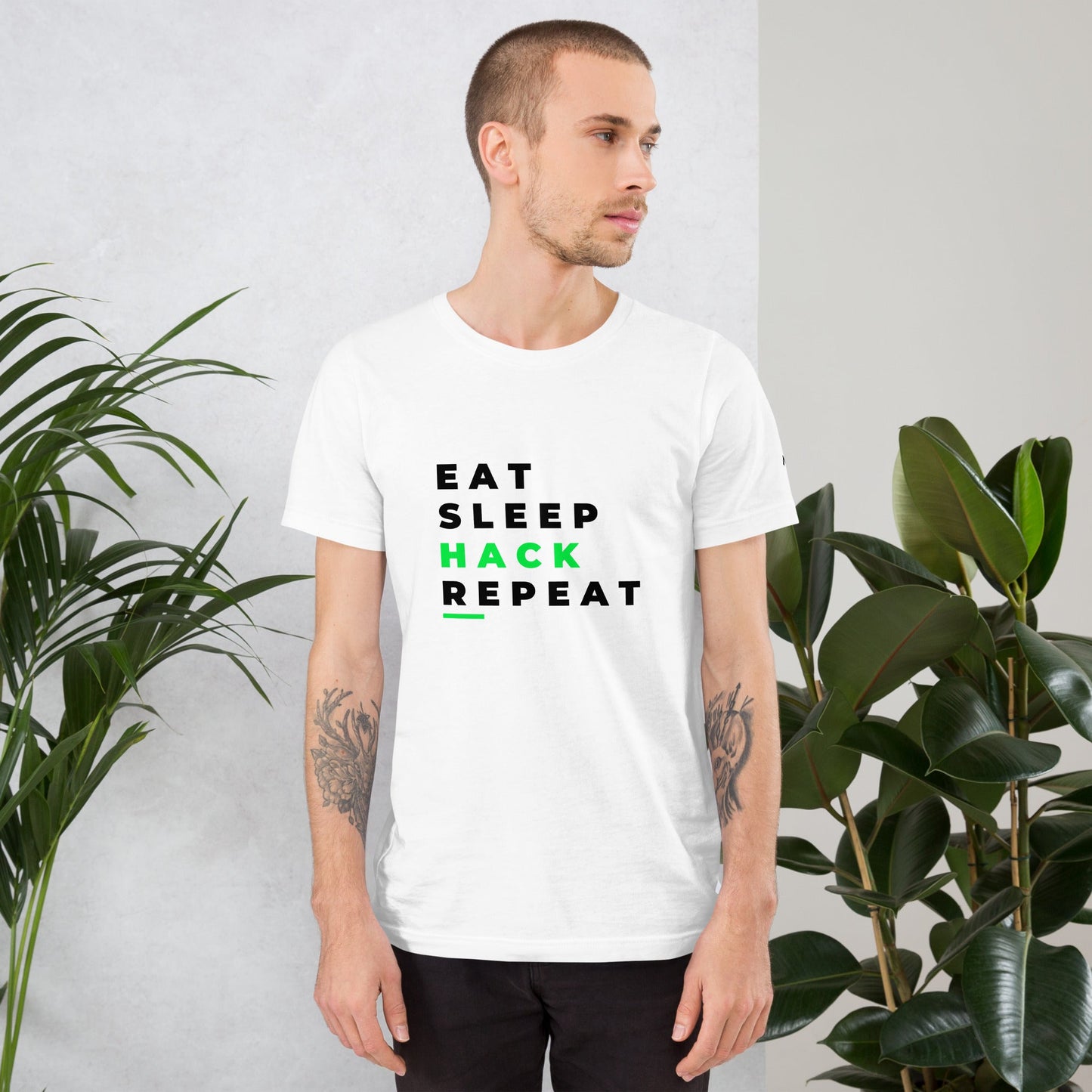 Eat, Sleep, Hack, Repeat V2 - Unisex t-shirt by DarkByteGear