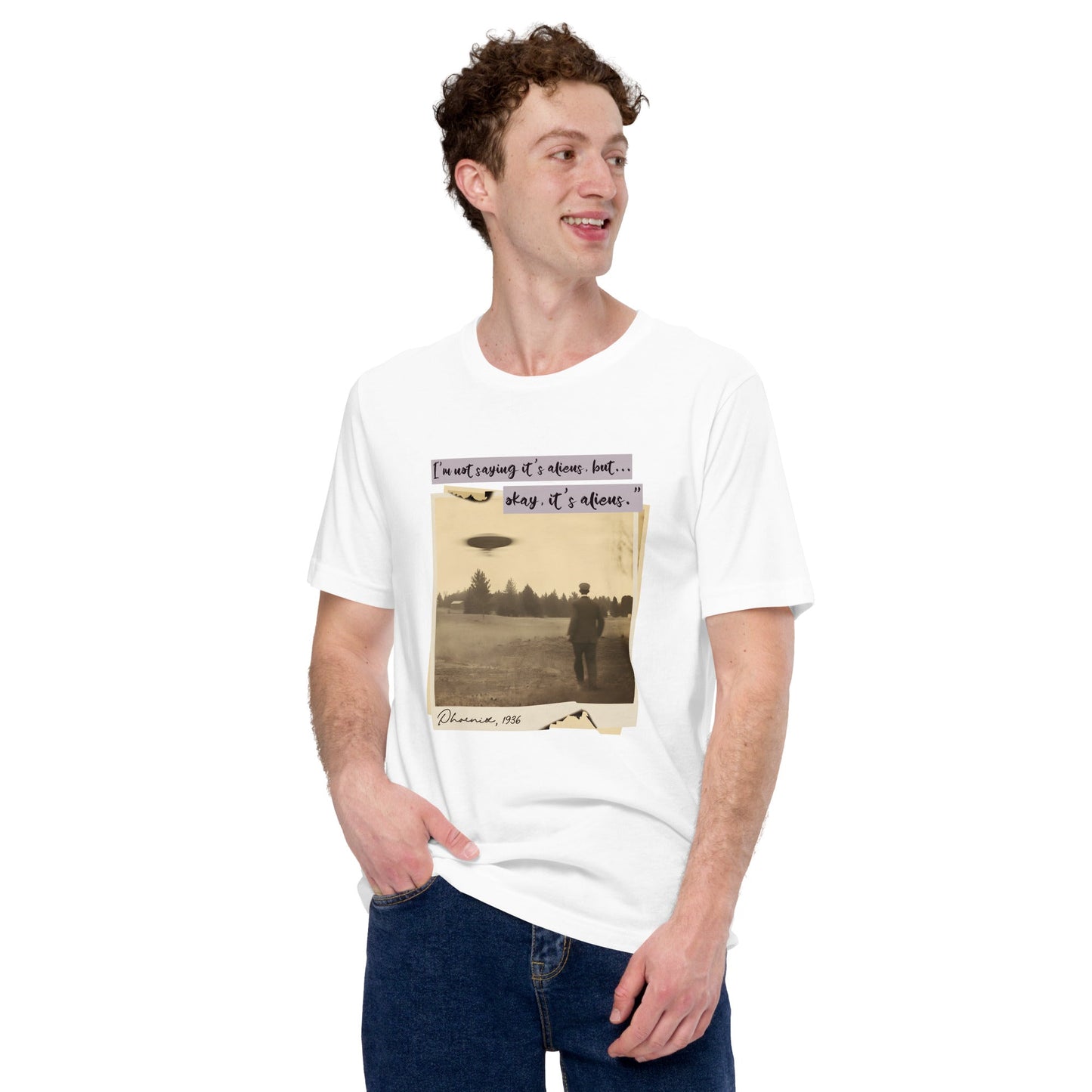 I am not saying it's aliens but, Okay! it's aliens V1 - Unisex t-shirt by DarkByteGear