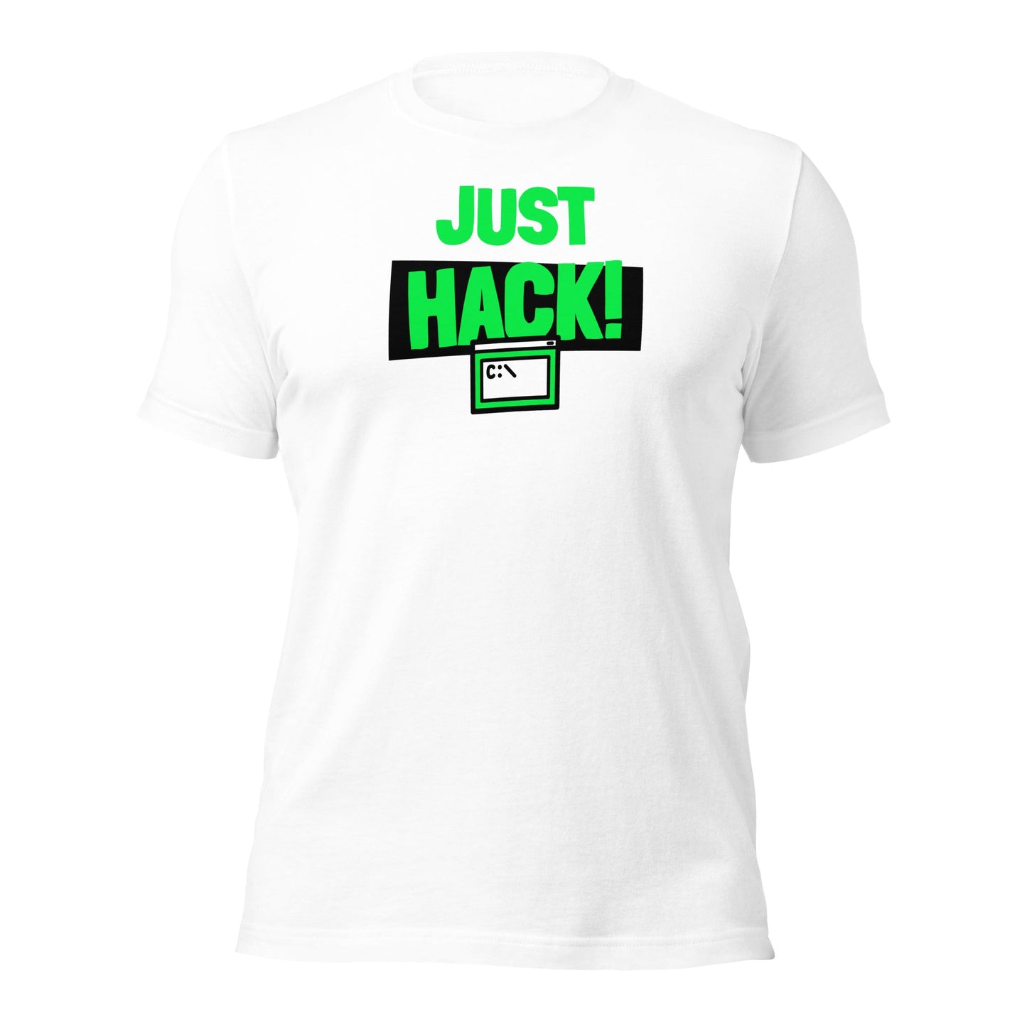 Just Hack (Green text) - Unisex t-shirt by DarkByteGear