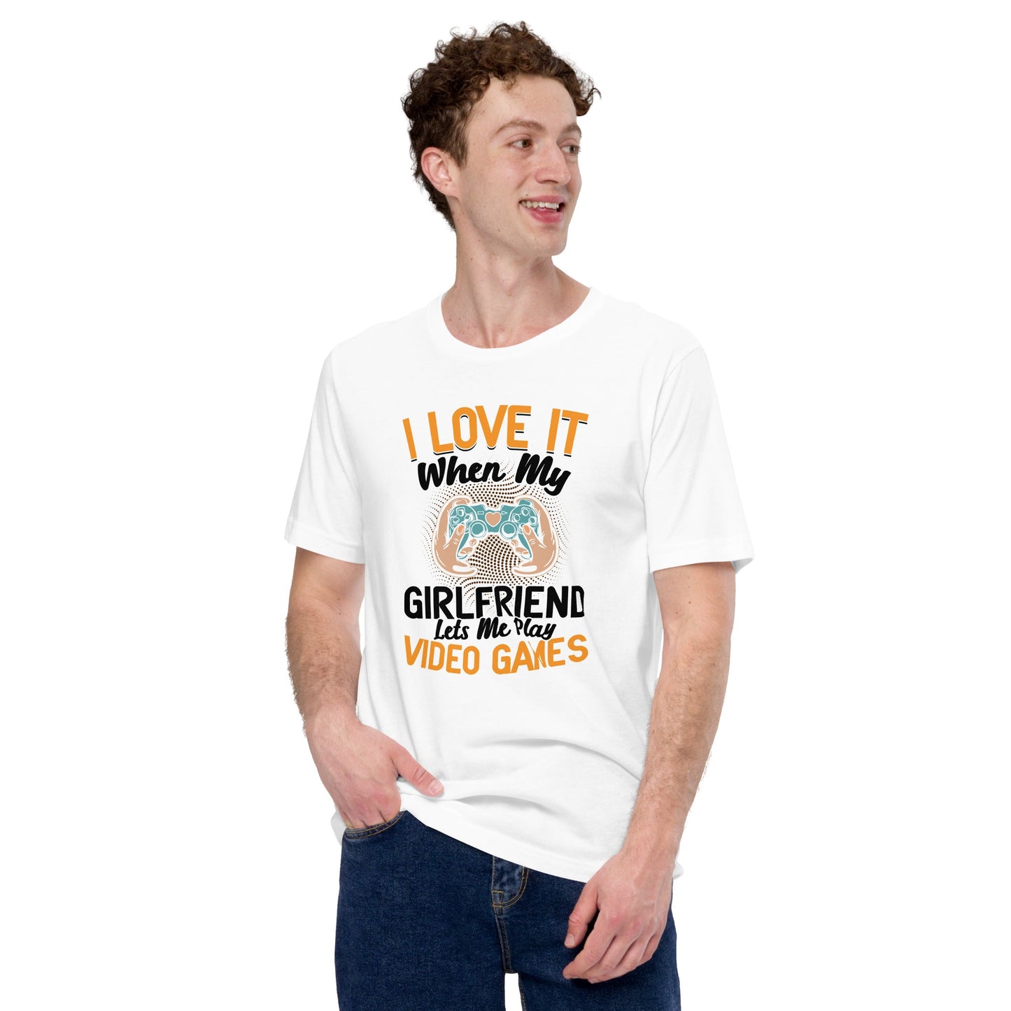 I love it when My Girlfriend Let me Play Videogames - Unisex t-shirt by DarkByteGear