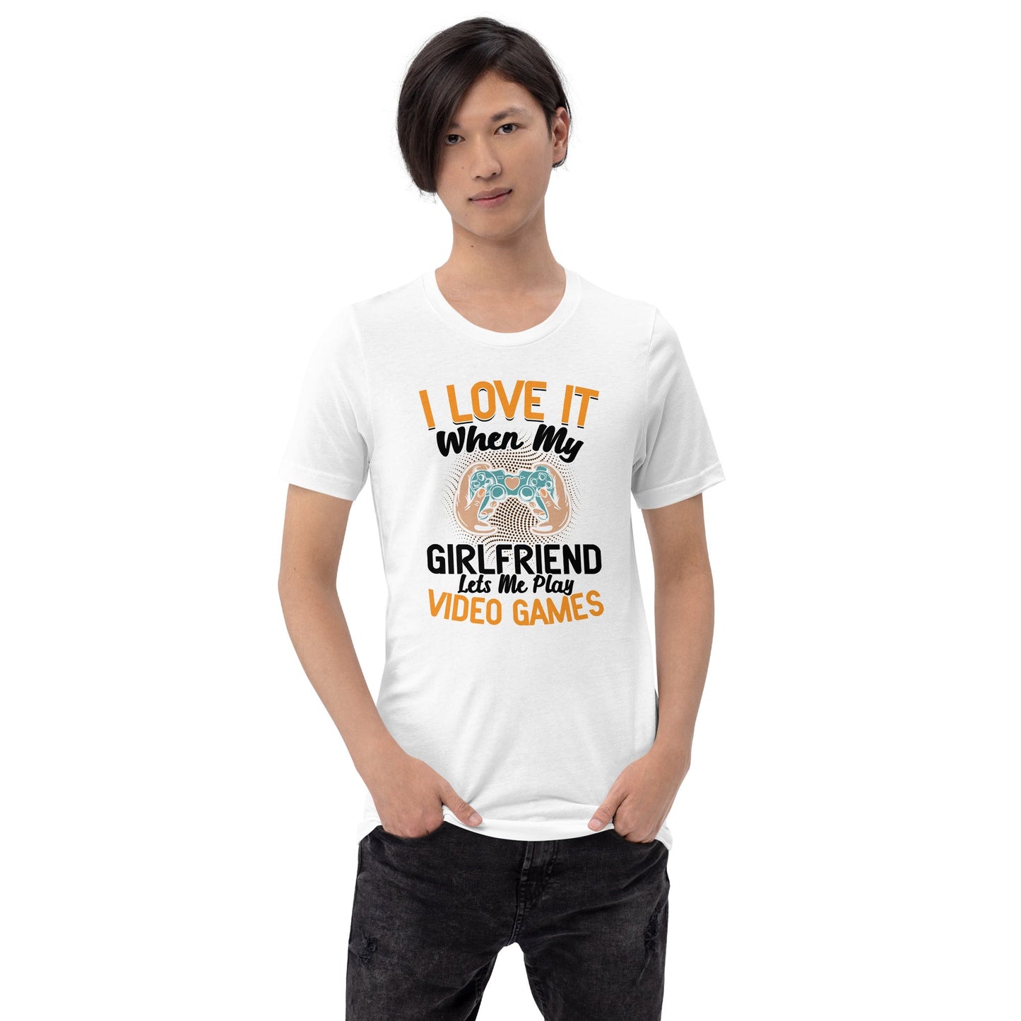 I love it when My Girlfriend Let me Play Videogames - Unisex t-shirt by DarkByteGear