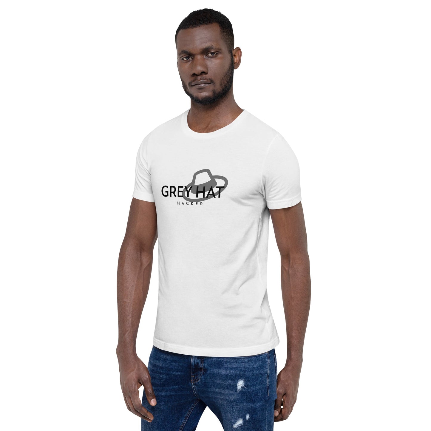 Grey Hat Hacker - Short-Sleeve Unisex T-Shirt by DarkByteGear
