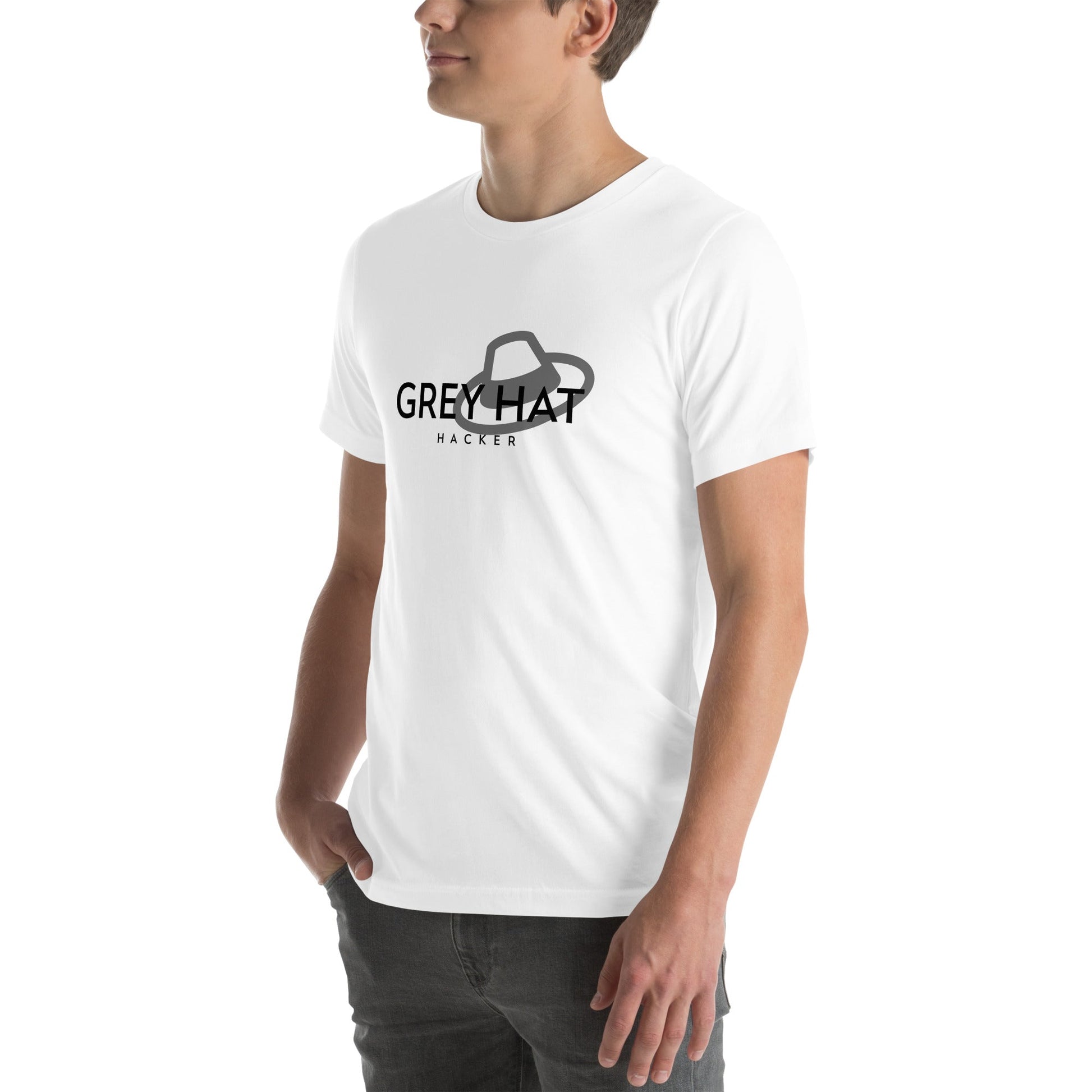 Grey Hat Hacker - Short-Sleeve Unisex T-Shirt by DarkByteGear