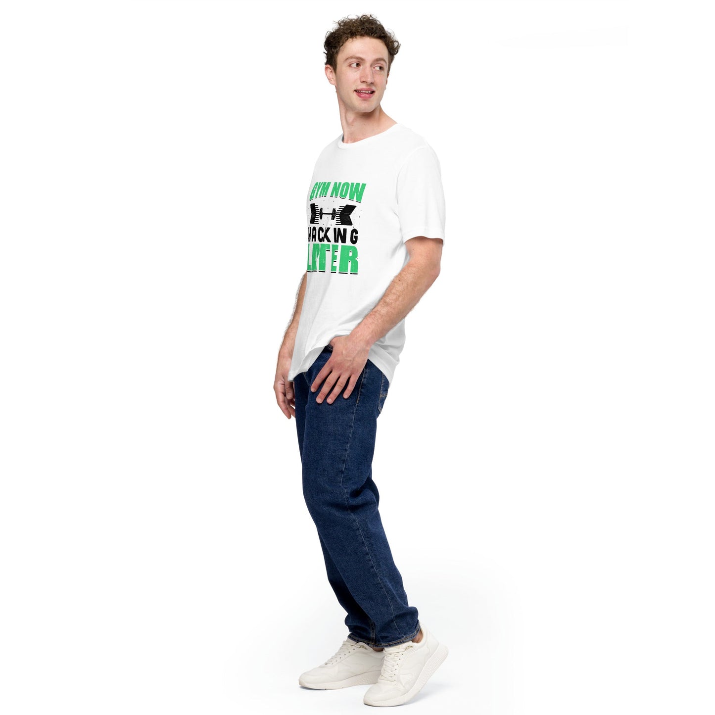 Gym now, hacking later - Unisex t-shirt by DarkByteGear