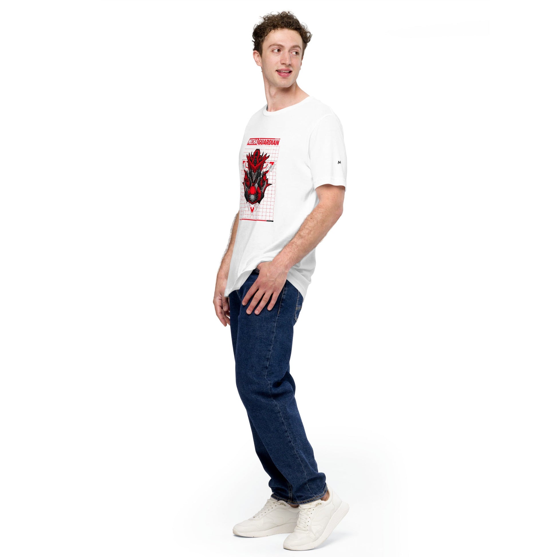 Red Mecha Guardian - Unisex t-shirt by DarkByteGear