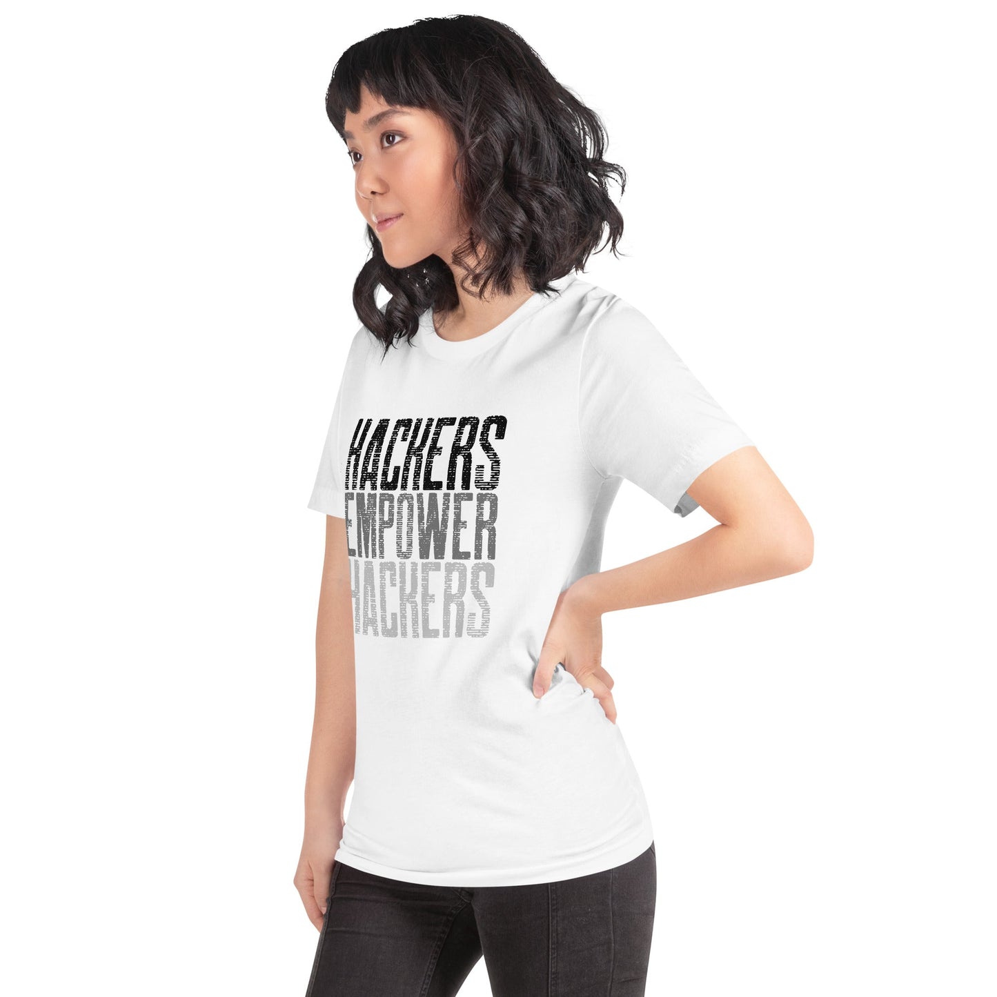 Hackers Empower Hackers V1 - Unisex t-shirt by DarkByteGear