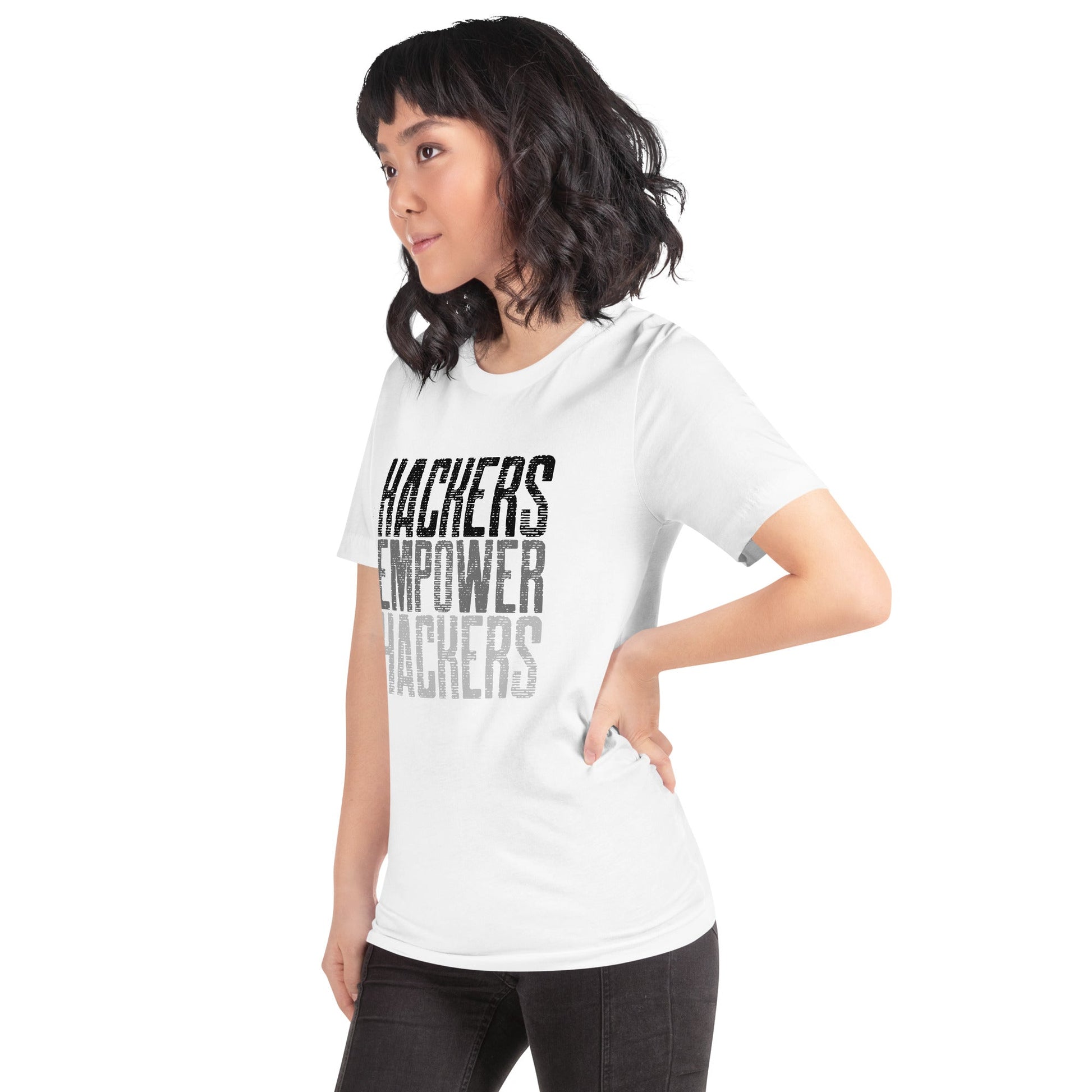 Hackers Empower Hackers V1 - Unisex t-shirt by DarkByteGear