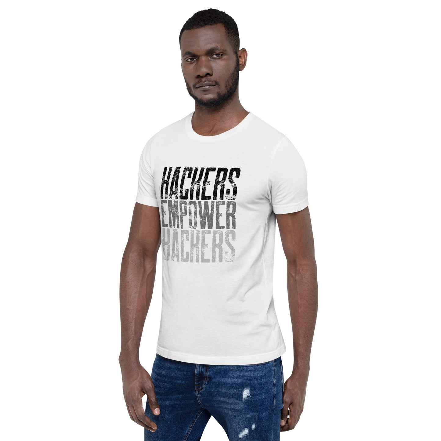 Hackers Empower Hackers V1 - Unisex t-shirt by DarkByteGear