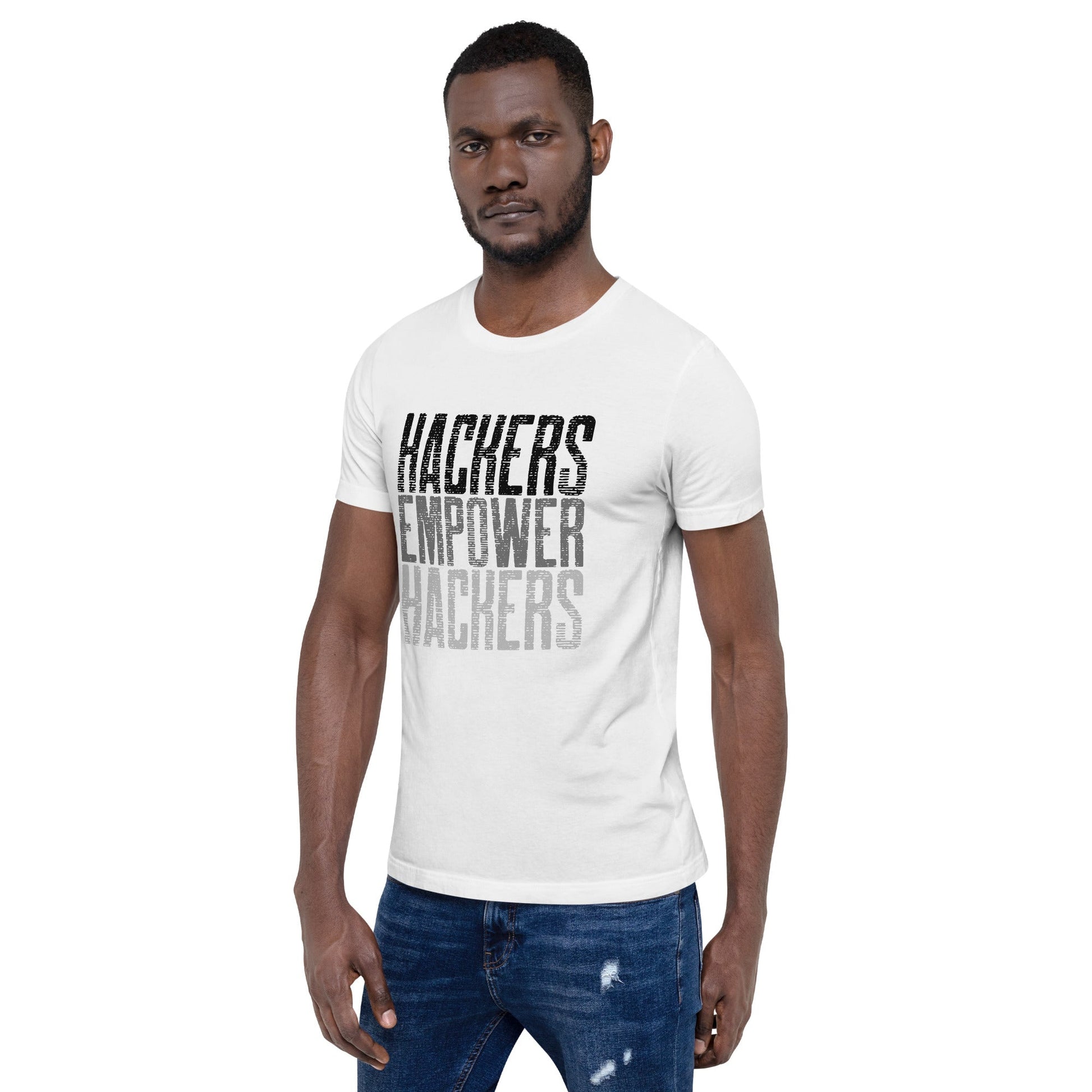 Hackers Empower Hackers V1 - Unisex t-shirt by DarkByteGear