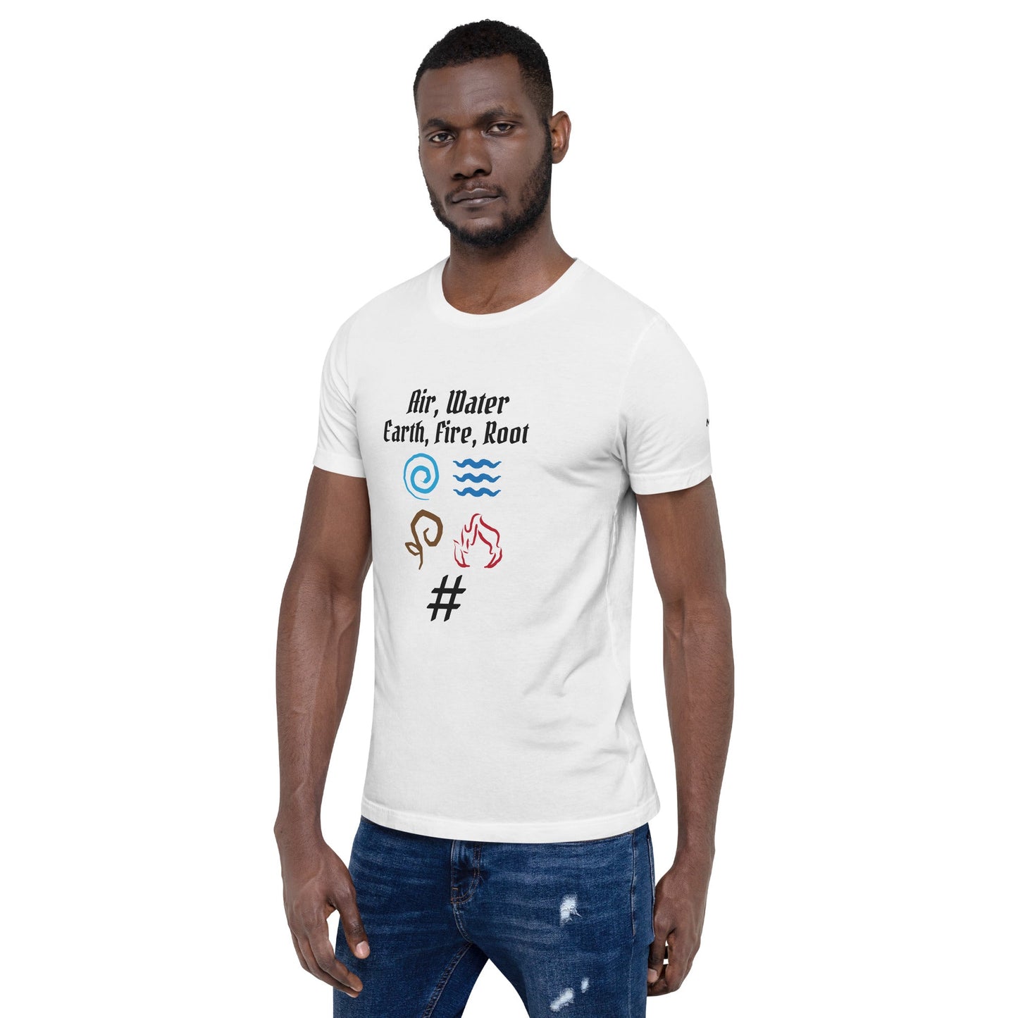 Air, Water, Earth, Fire, Root - Unisex t-shirt by DarkByteGear