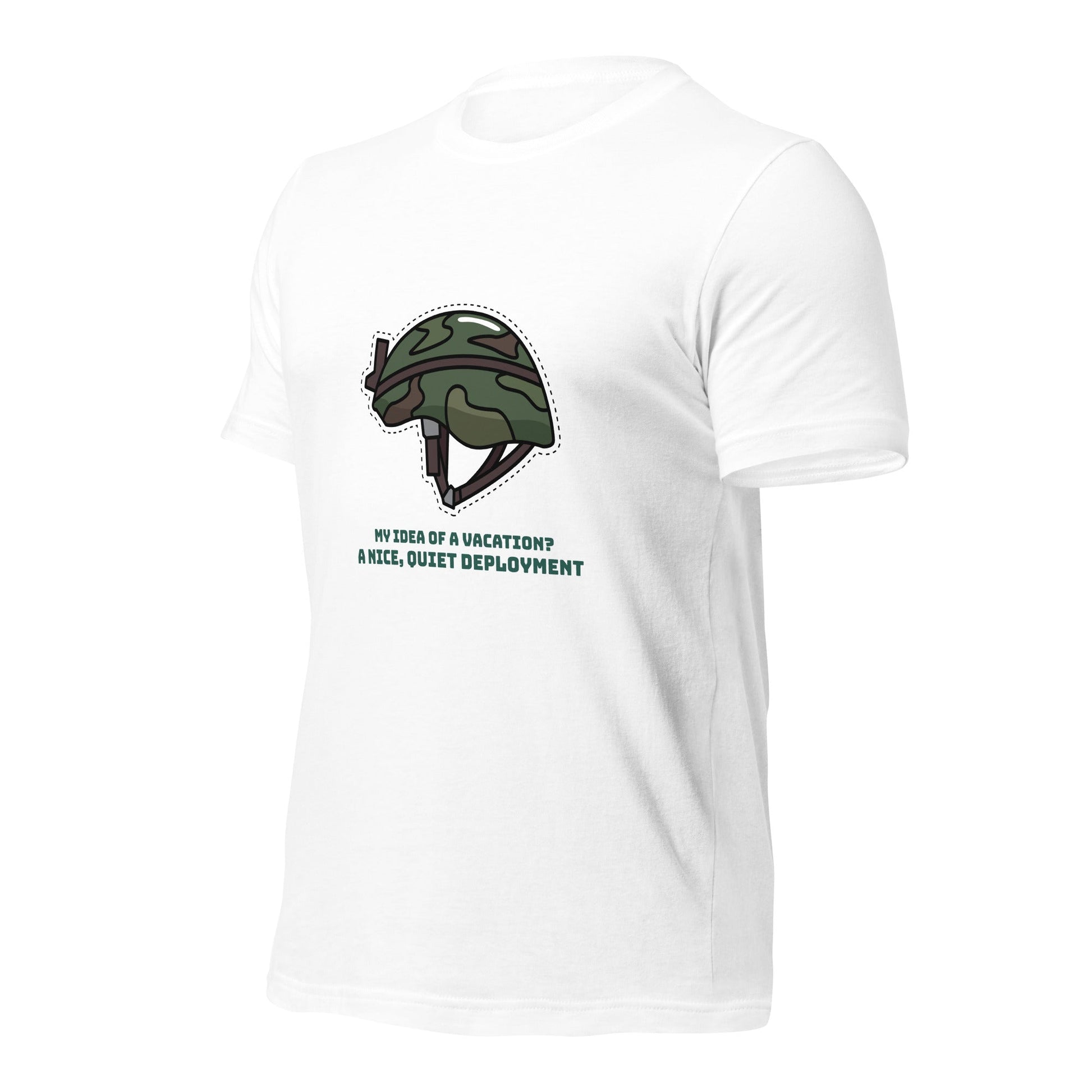 My idea of a vacation? A nice, quiet deployment - Unisex t-shirt by DarkByteGear