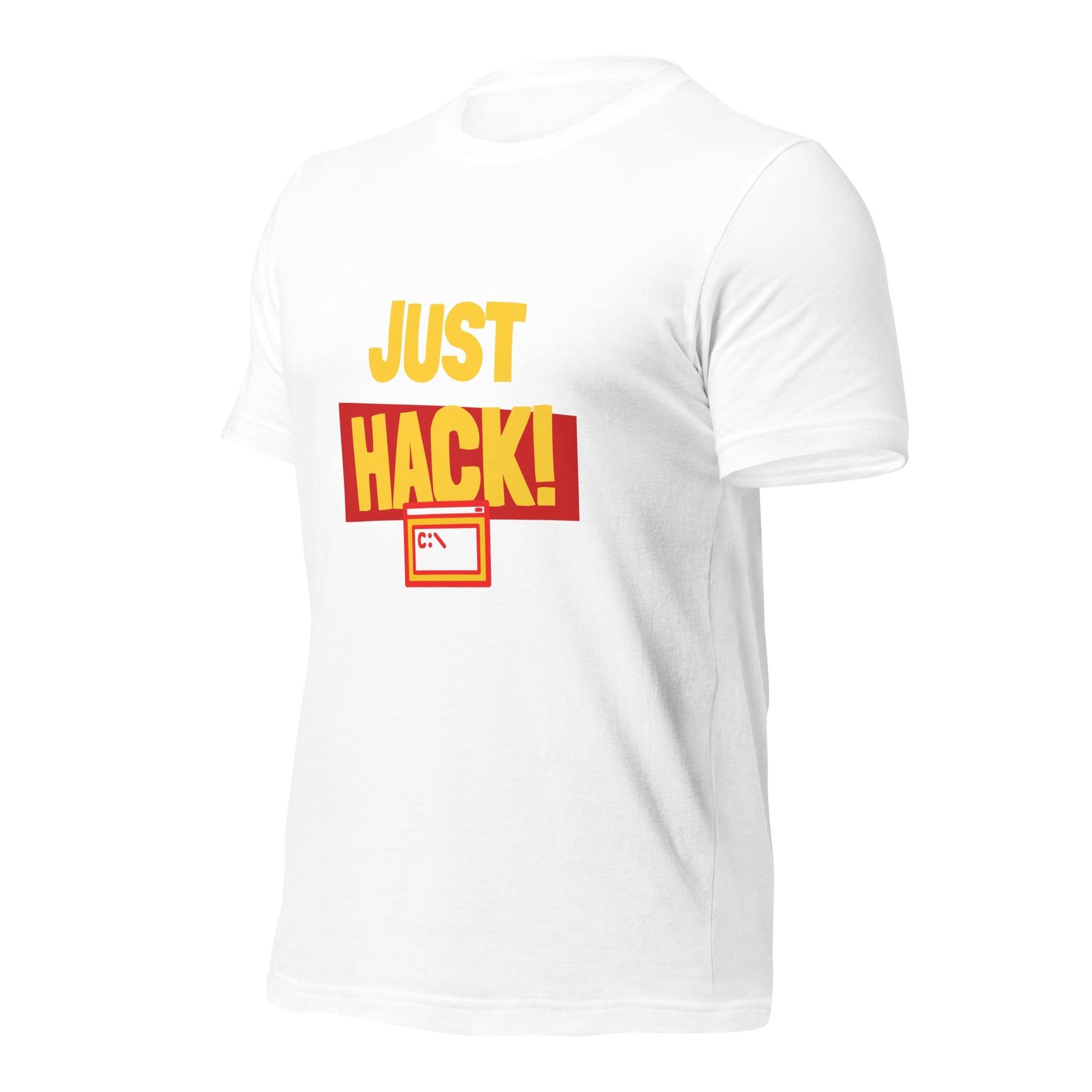 Just Hack (Yellow Text) - Unisex t-shirt by DarkByteGear