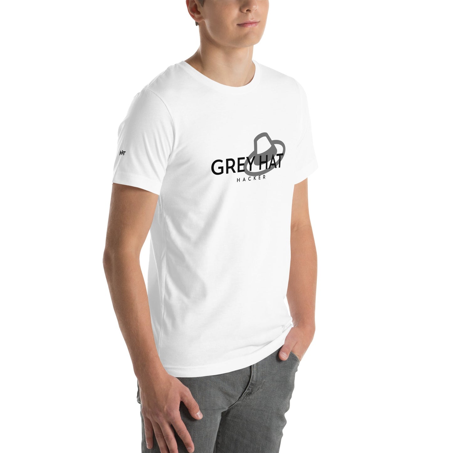 Grey Hat Hacker - Short-Sleeve Unisex T-Shirt by DarkByteGear