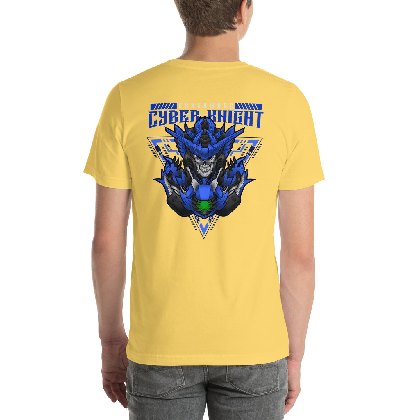 CyberWare Cyber knight - Unisex t-shirt ( Back Print ) by DarkByteGear
