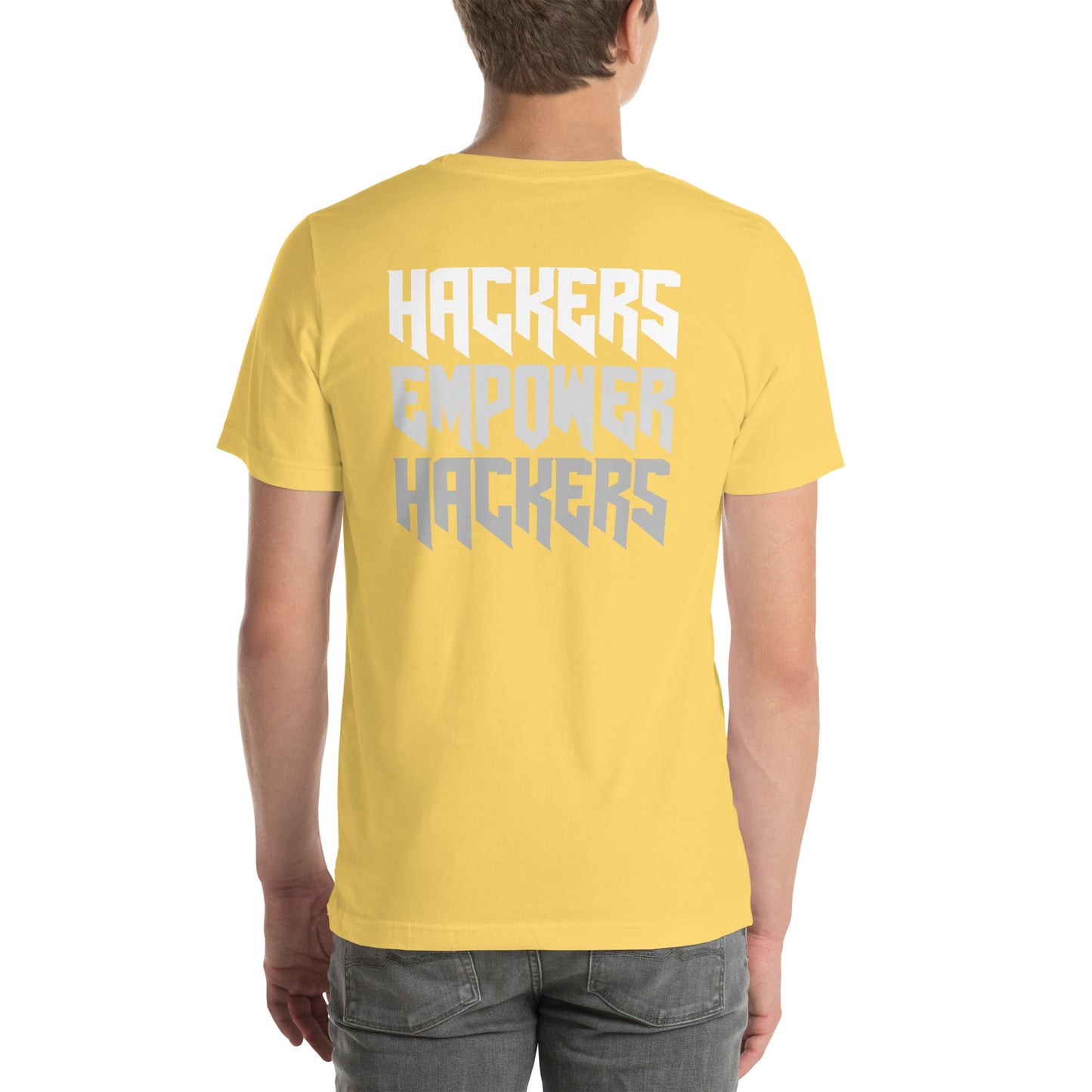 Hackers Empower Hackers V4 - Unisex t-shirt ( Back Print ) by DarkByteGear