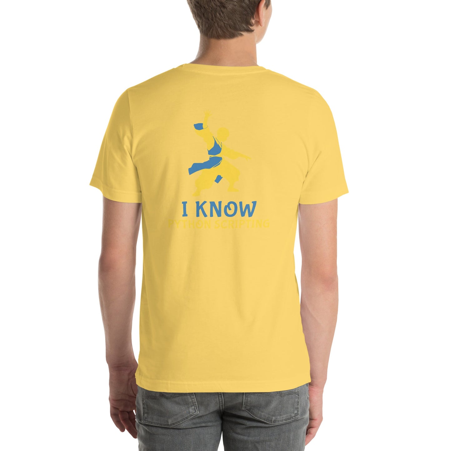 I Know Python Scripting - Unisex t-shirt ( Back Print ) by DarkByteGear