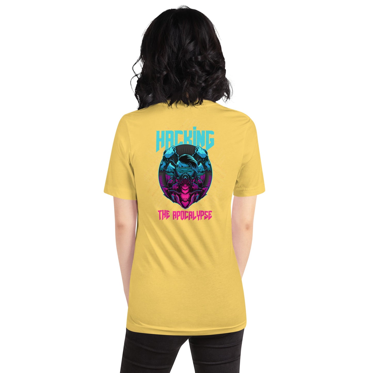 Hacking the apocalypse V2 - Unisex t-shirt ( Back Print ) by DarkByteGear