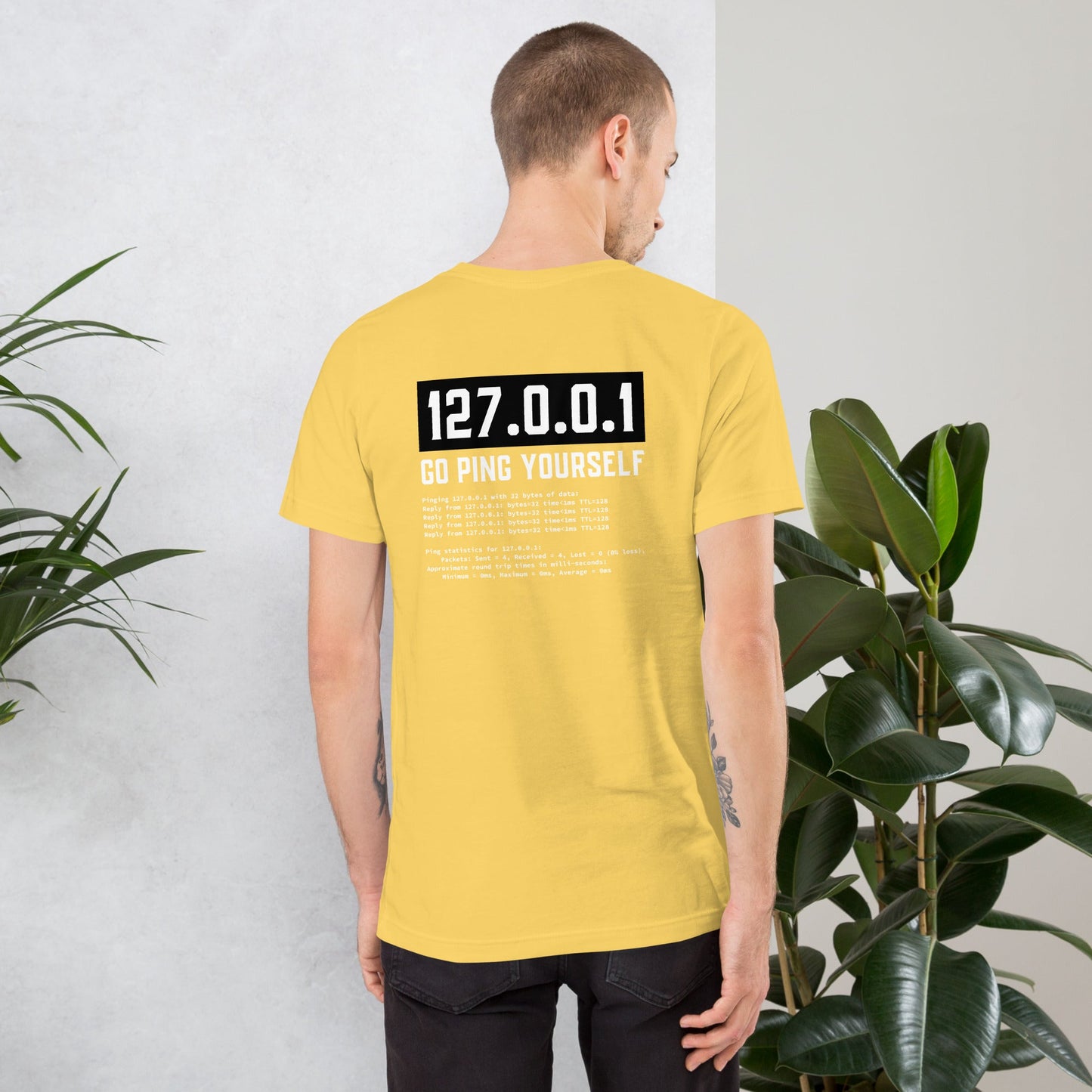 Go ping yourself - Unisex t-shirt ( Back Print ) by DarkByteGear