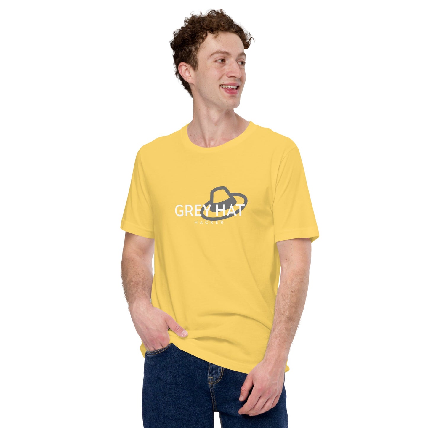 Grey Hat Hacker - Short-Sleeve Unisex T-Shirt by DarkByteGear