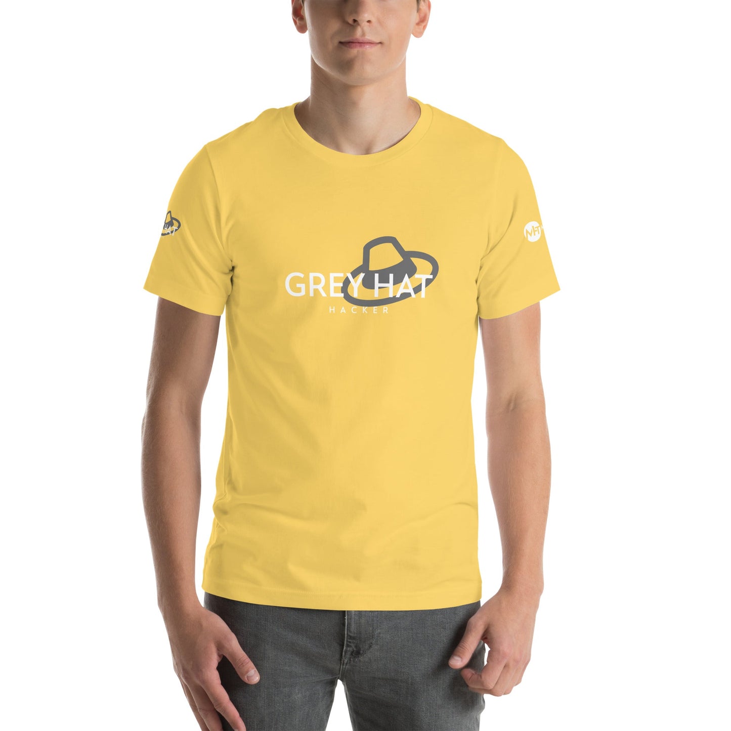 Grey Hat Hacker - Short-Sleeve Unisex T-Shirt by DarkByteGear