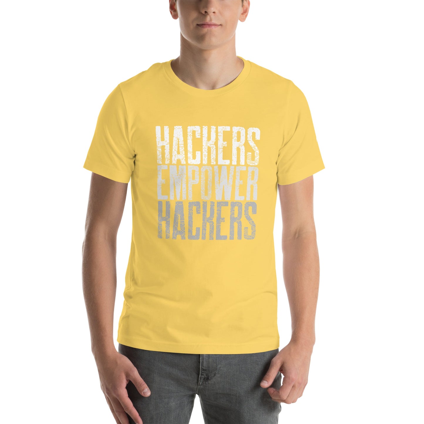 Hackers Empower Hackers V1 - Unisex t-shirt by DarkByteGear