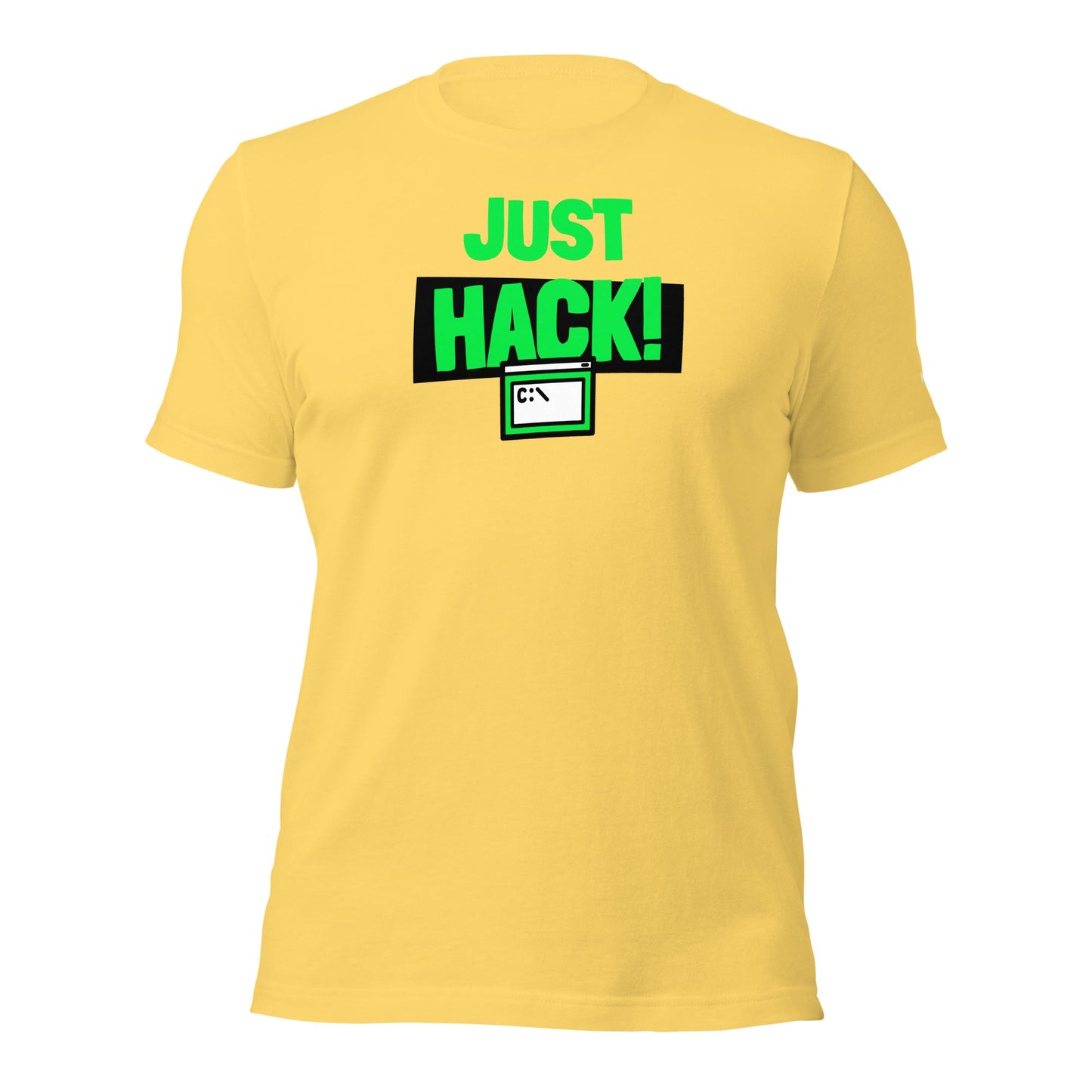 Just Hack (Green text) - Unisex t-shirt by DarkByteGear