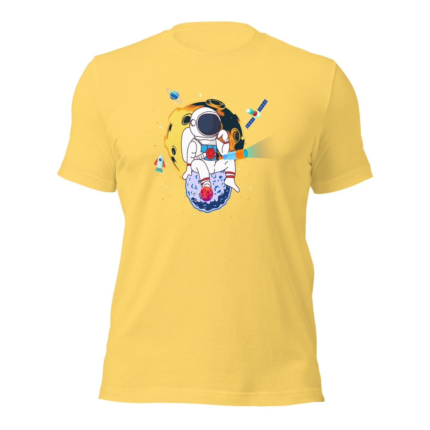 Astranaut catching stars - Unisex t-shirt by DarkByteGear